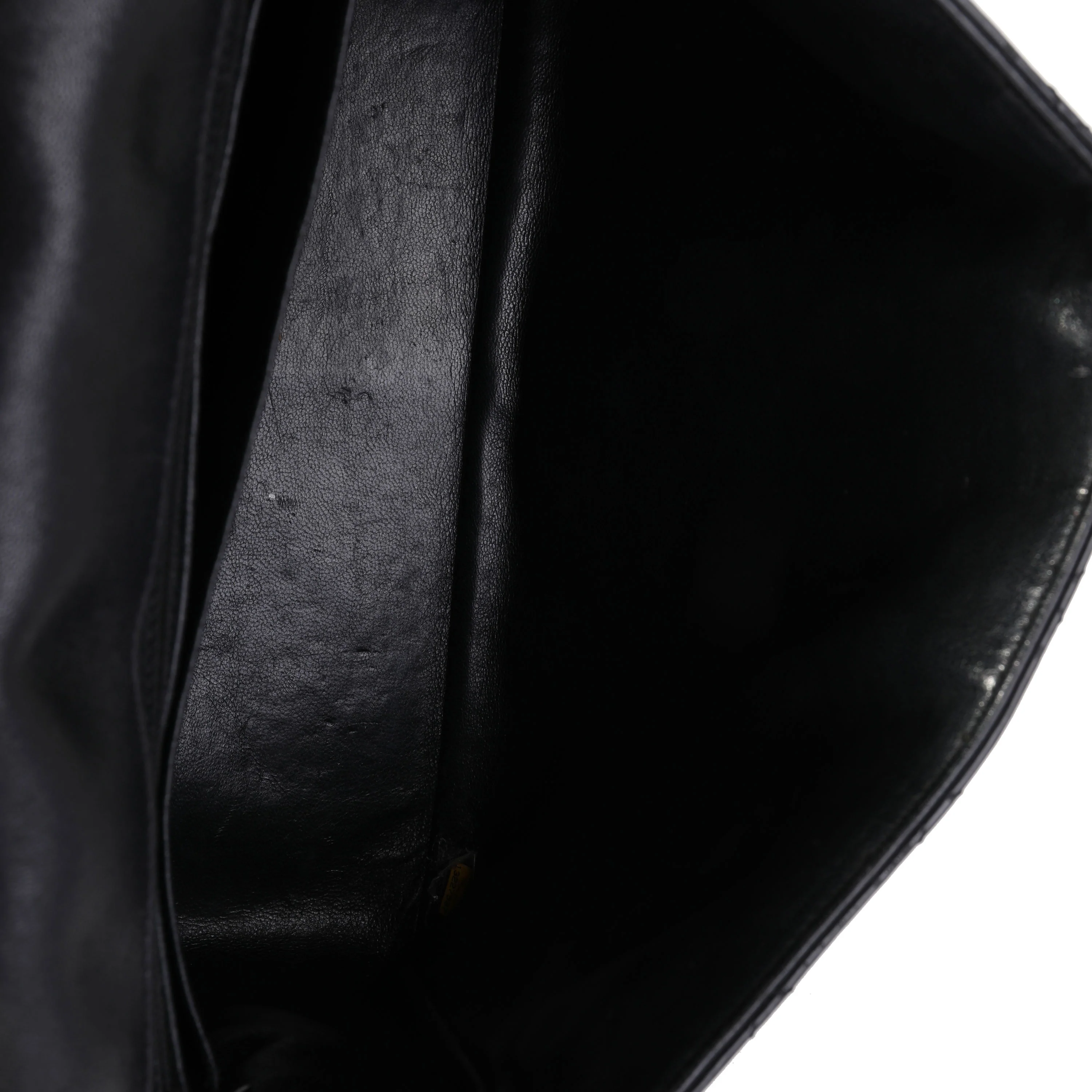 Chanel Black Quilted Patent Leather Jumbo Classic Single Flap Bag - Image 8