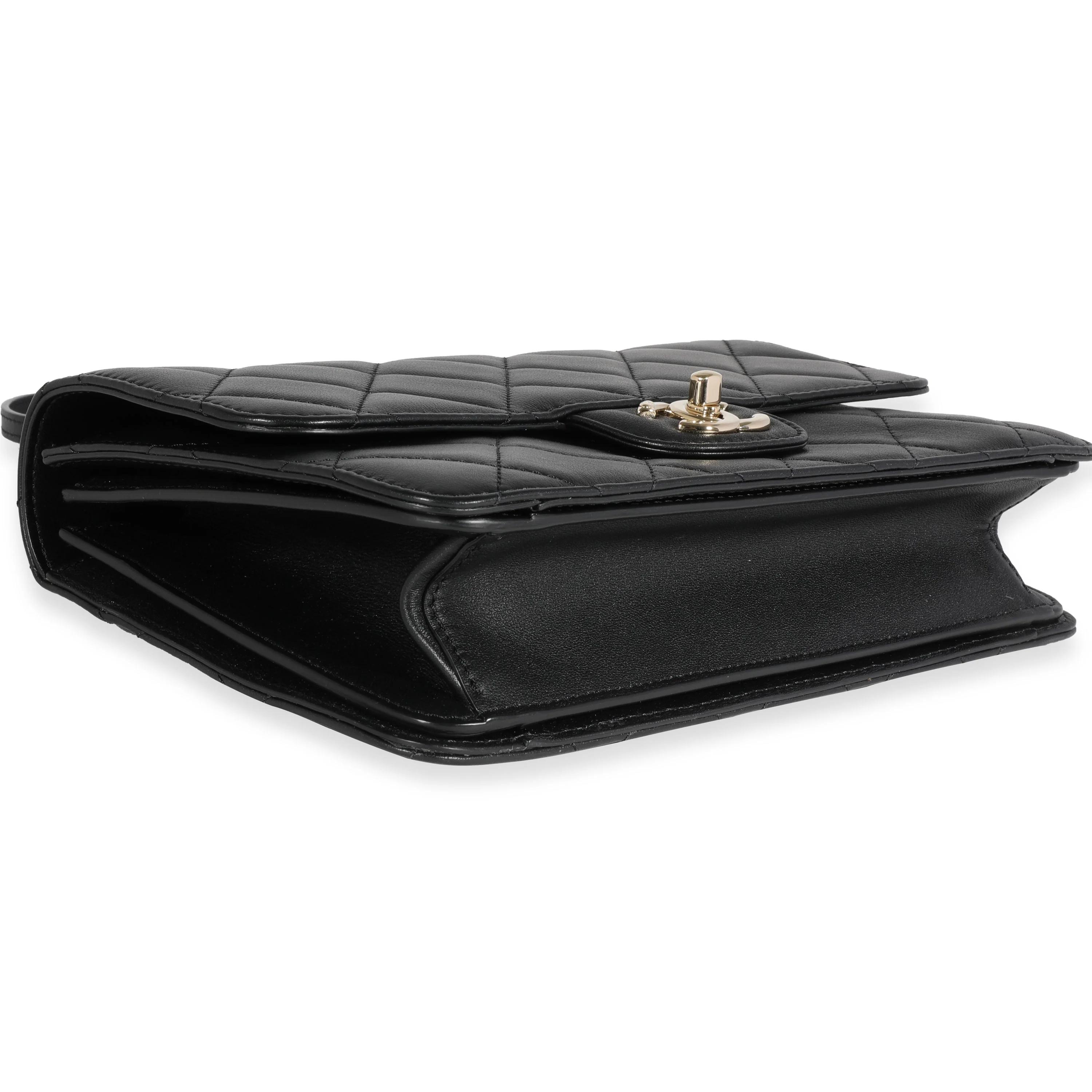 Chanel Black Quilted Lambskin Coco Lady Top Handle Flap Bag - Image 7
