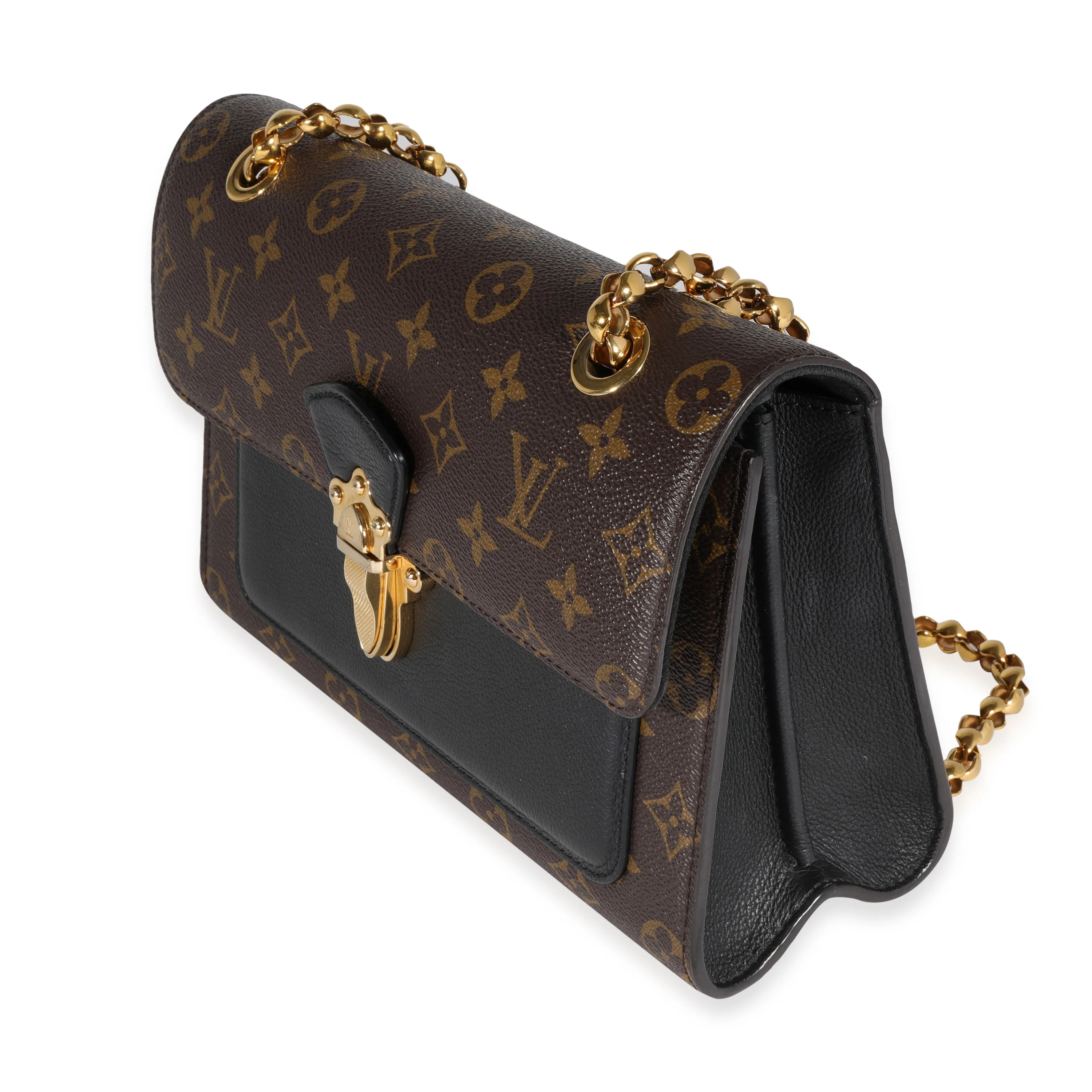 Louis Vuitton Monogram Canvas & Black Leather Victoire Bag - Image 2