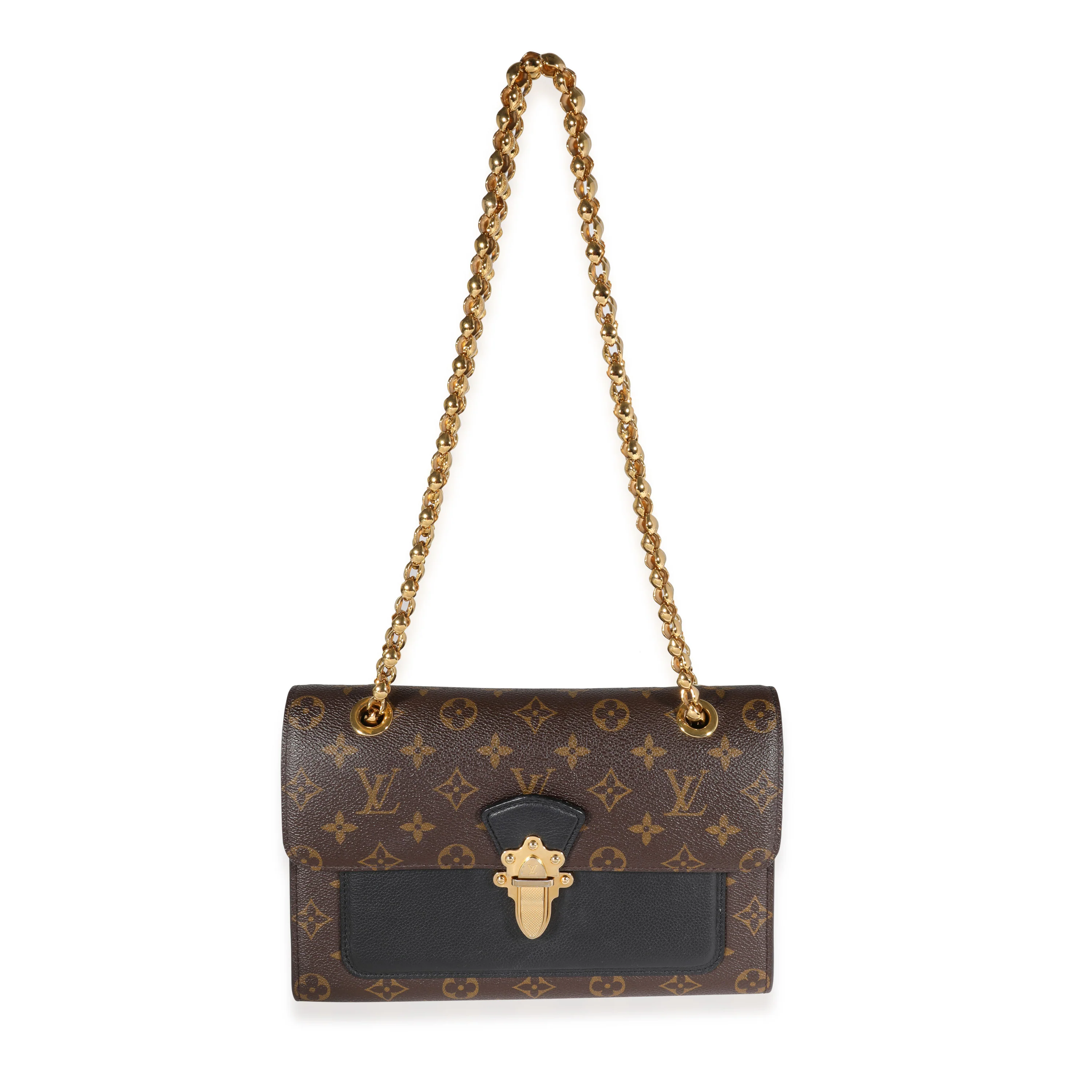 Louis Vuitton Monogram Canvas & Black Leather Victoire Bag - Image 4