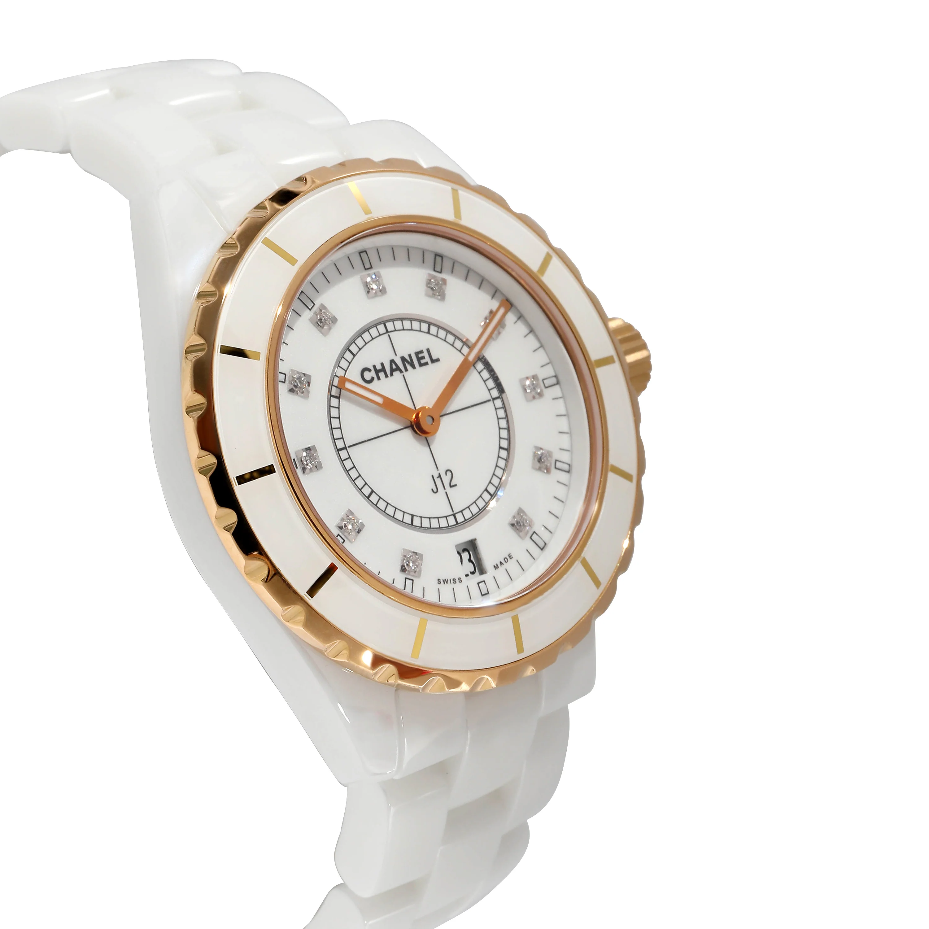 Chanel J-12 H2180 Unisex Watch in 18kt Ceramic/Yellow Gold - Image 2