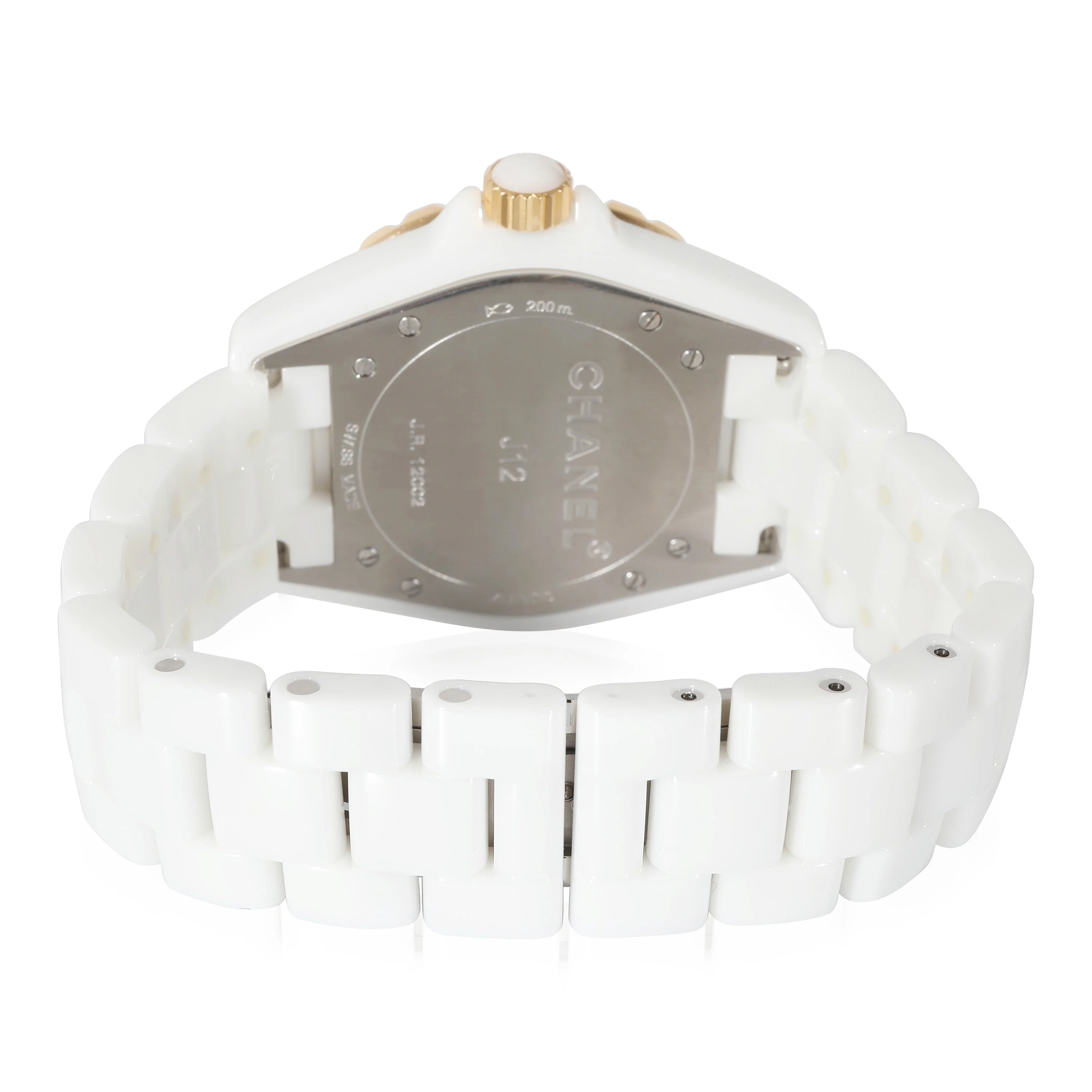 Chanel J-12 H2180 Unisex Watch in 18kt Ceramic/Yellow Gold - Image 4