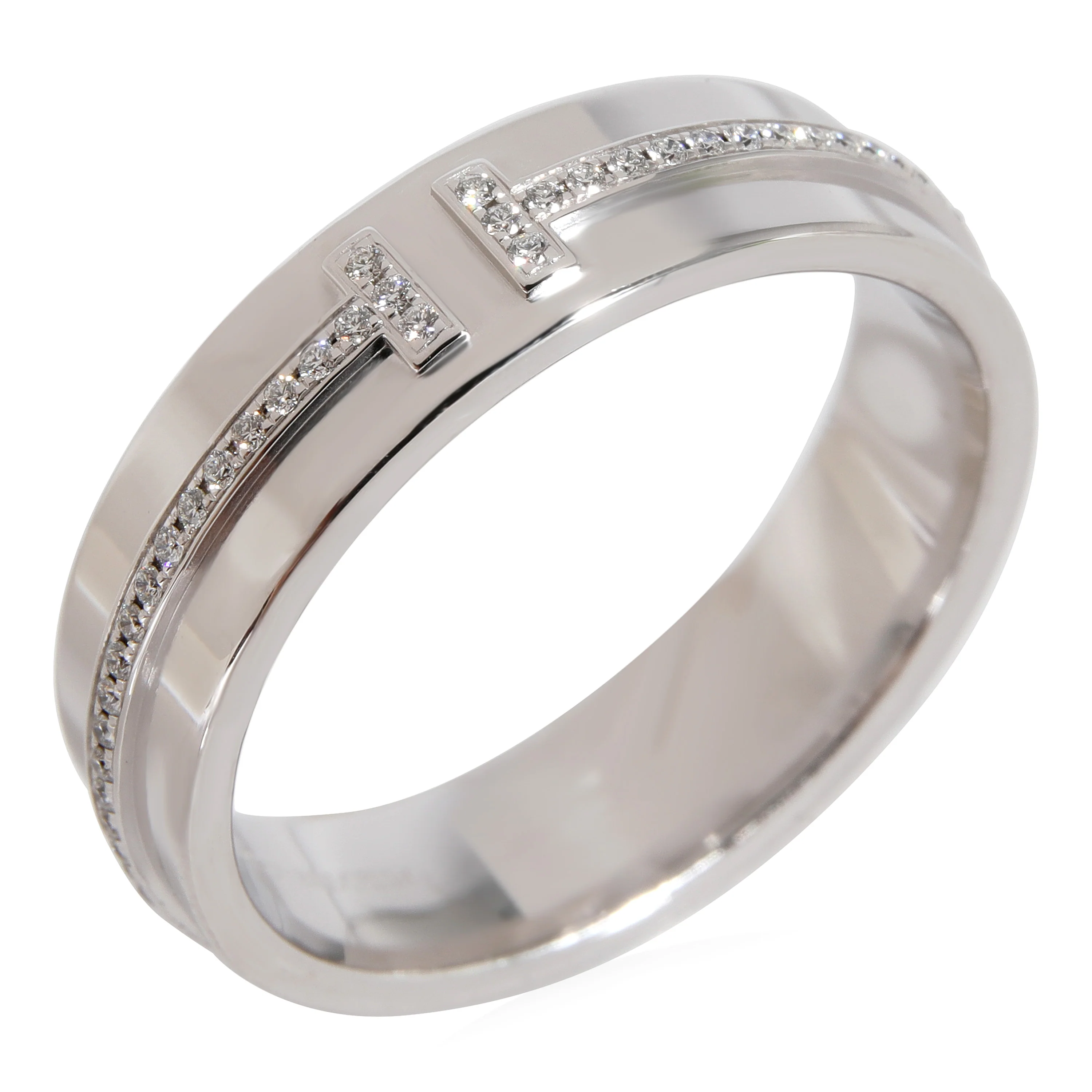 Tiffany & Co. Tiffany T Diamond Ring in 18k White Gold 0.13 Ctw - Image 4