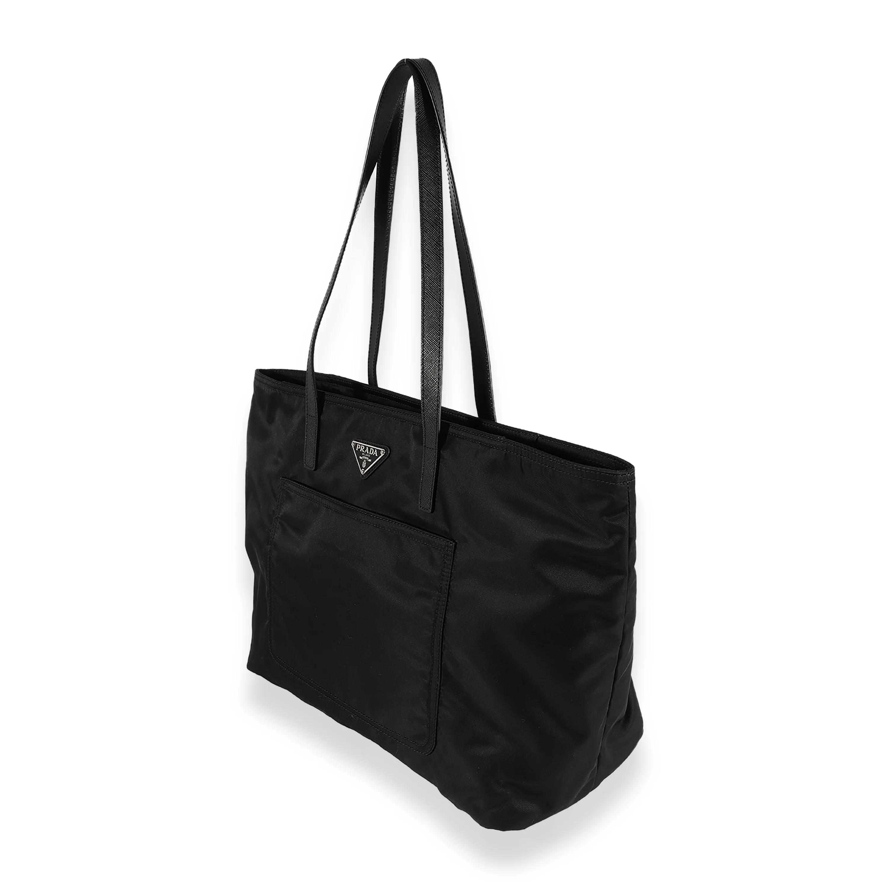 Prada Black Nylon & Saffiano Tote - Image 2