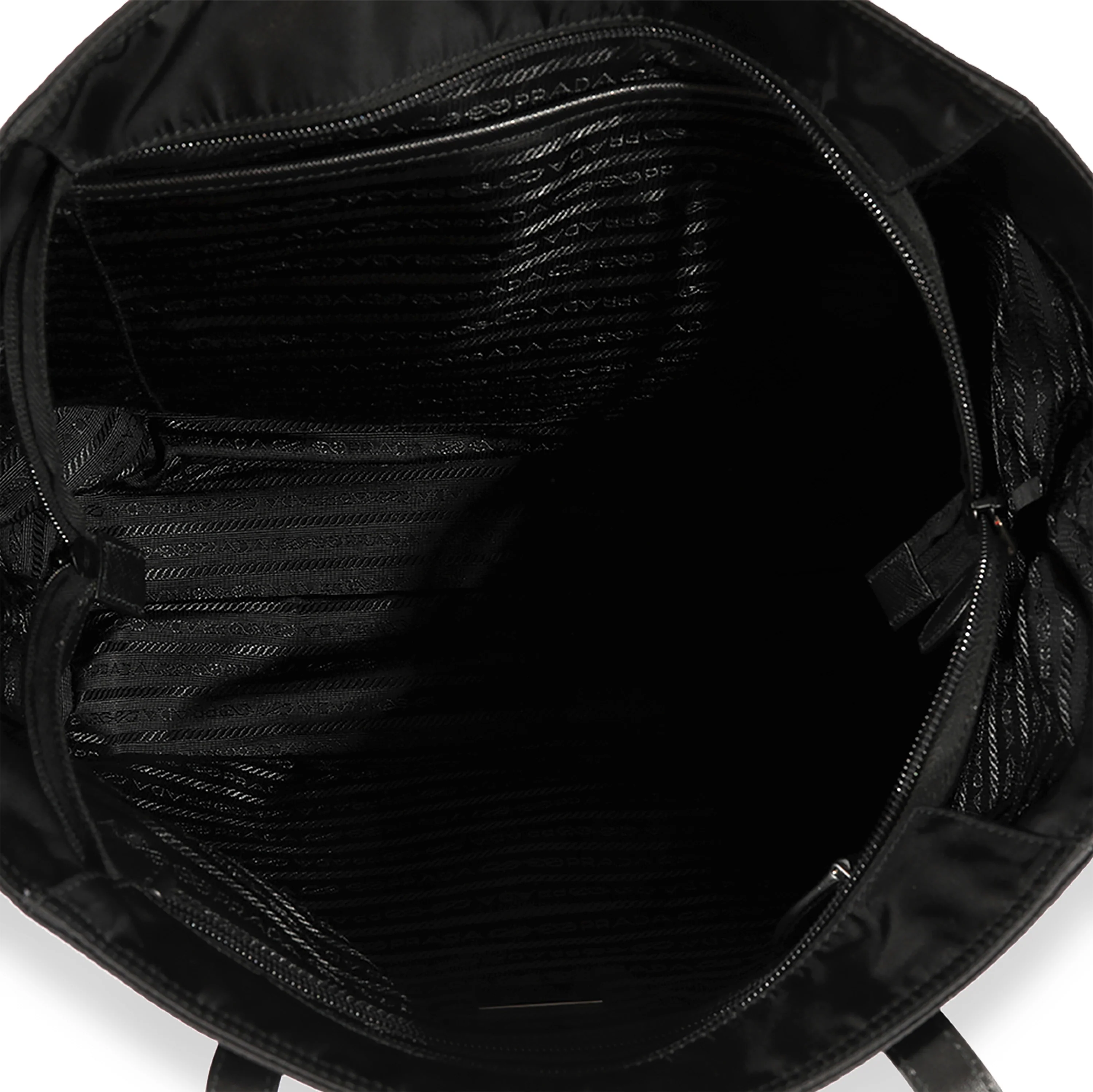 Prada Black Nylon & Saffiano Tote - Image 4