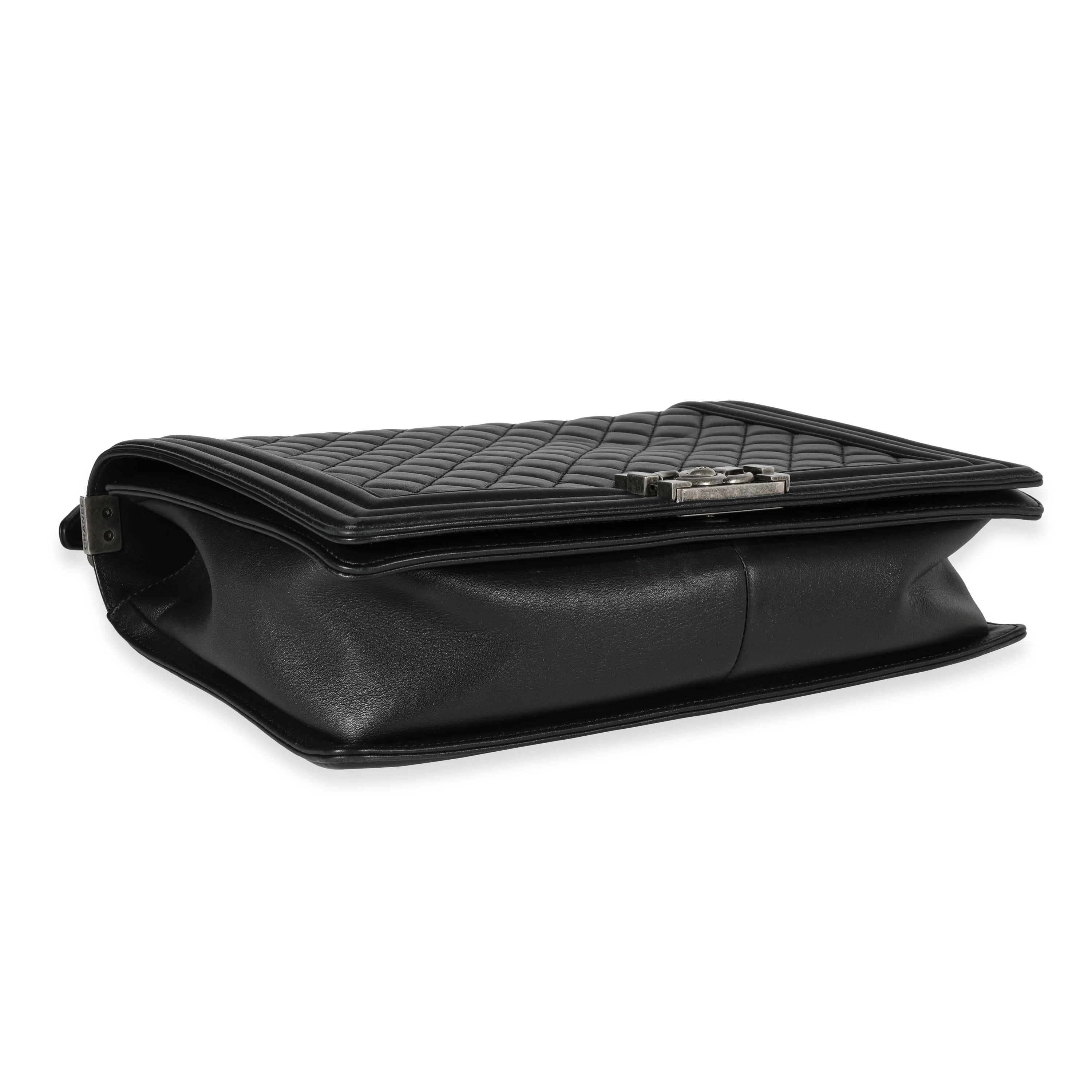 Chanel Black Quilted Lambskin Large Boy Bag - Image 6