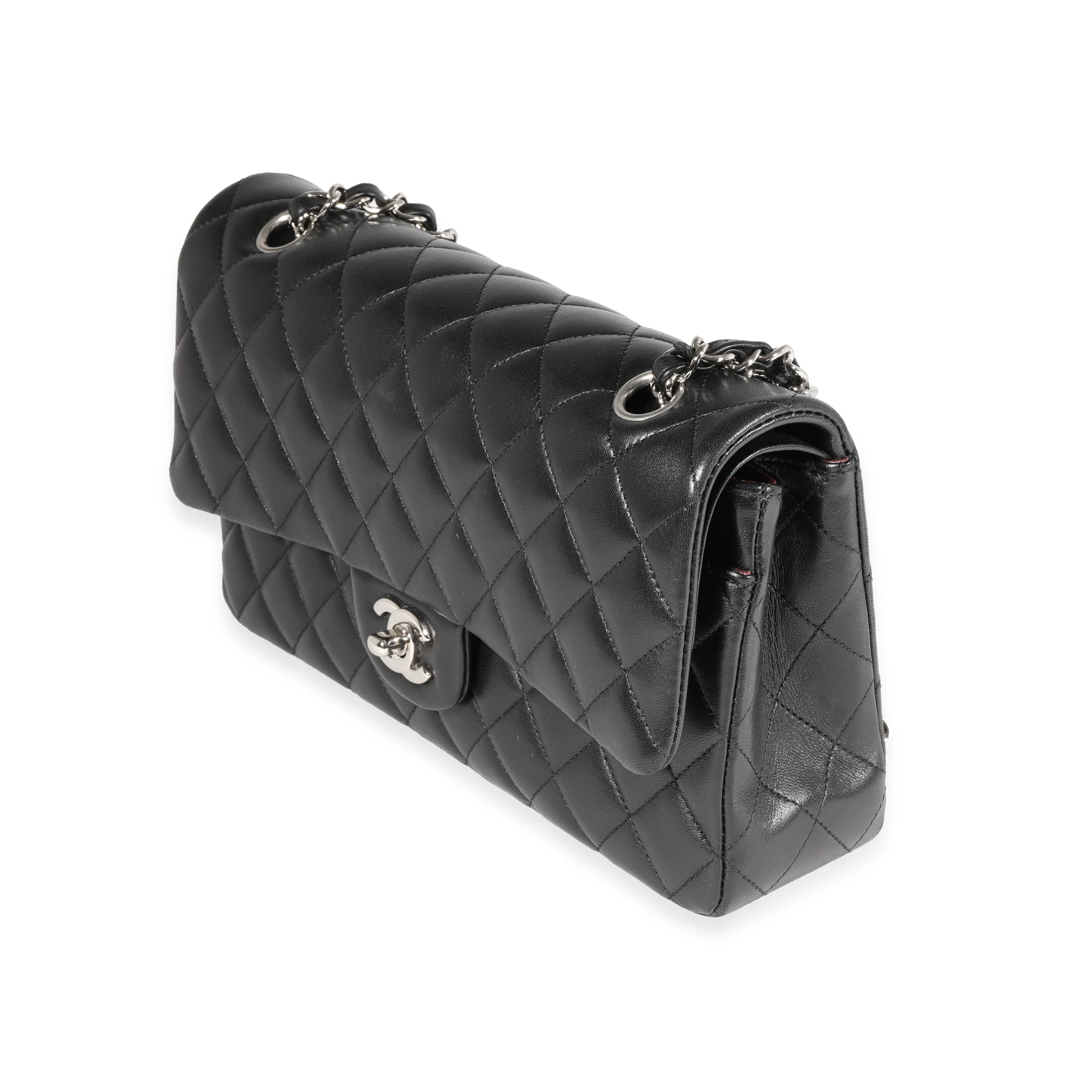 Chanel Black Quilted Lambskin Medium Classic Double Flap Bag - Image 2