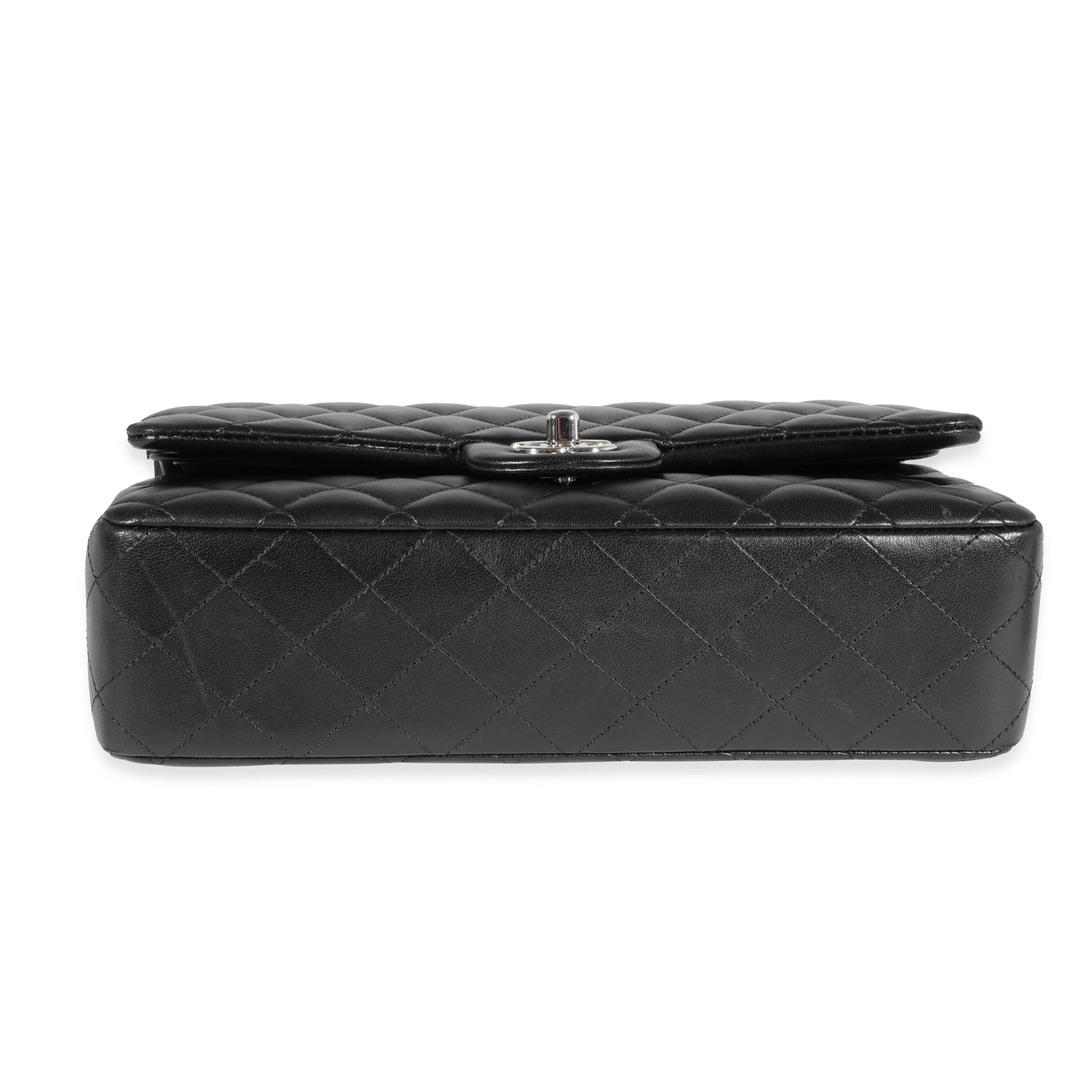 Chanel Black Quilted Lambskin Medium Classic Double Flap Bag - Image 5