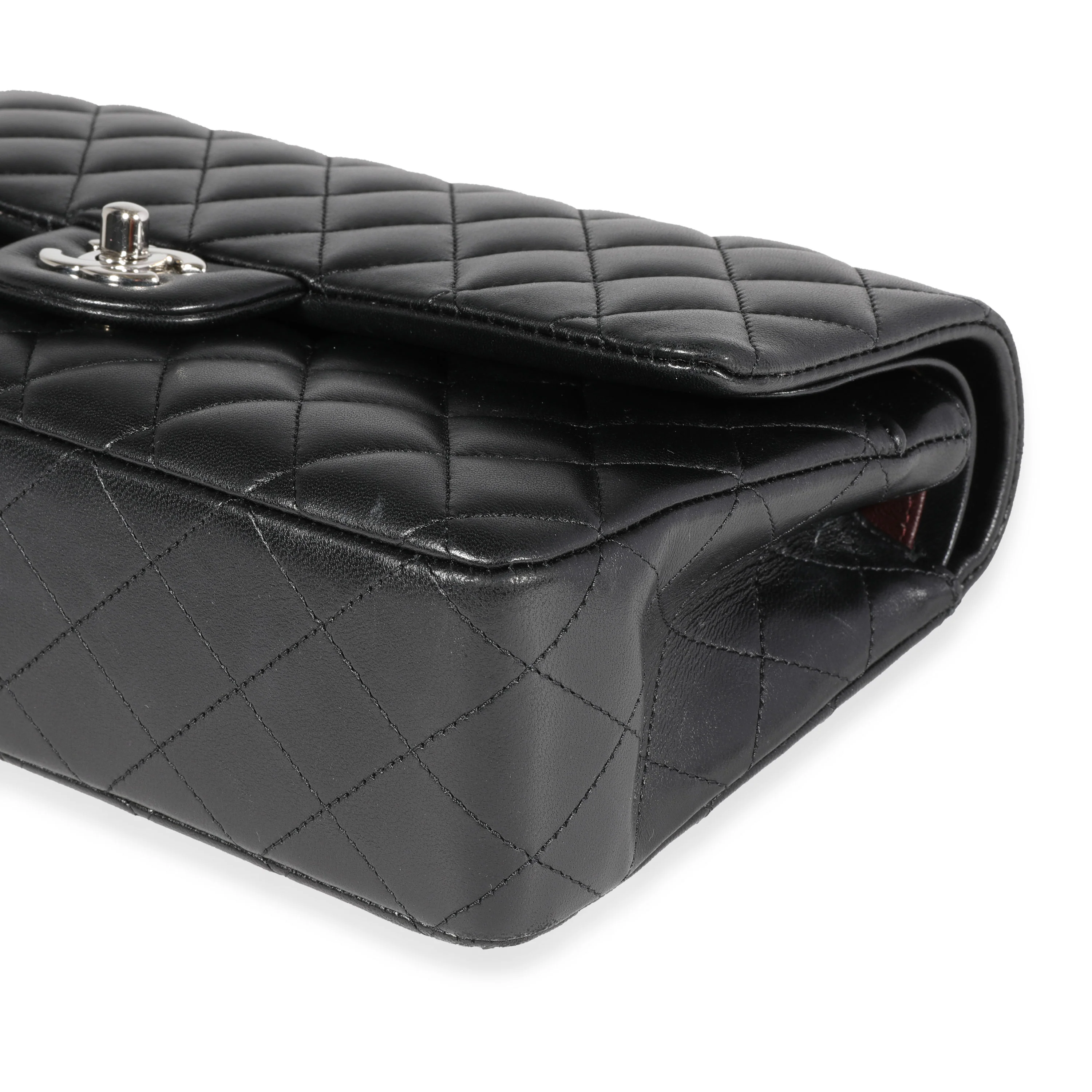 Chanel Black Quilted Lambskin Medium Classic Double Flap Bag - Image 6