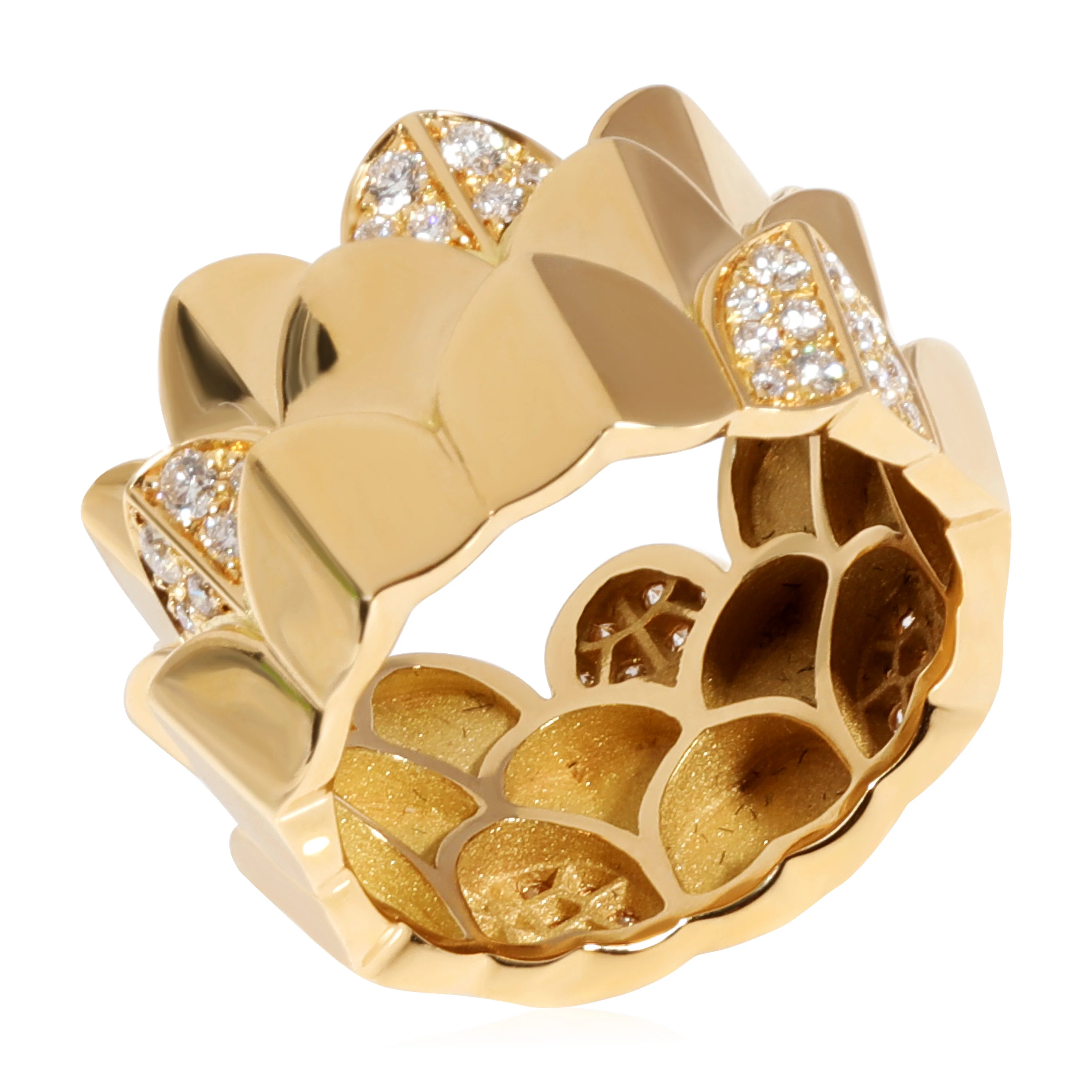 FRED Une Ile dOr Triple Layered Diamond Ring in 18k Yellow Gold 0.49 CTW - Image 3