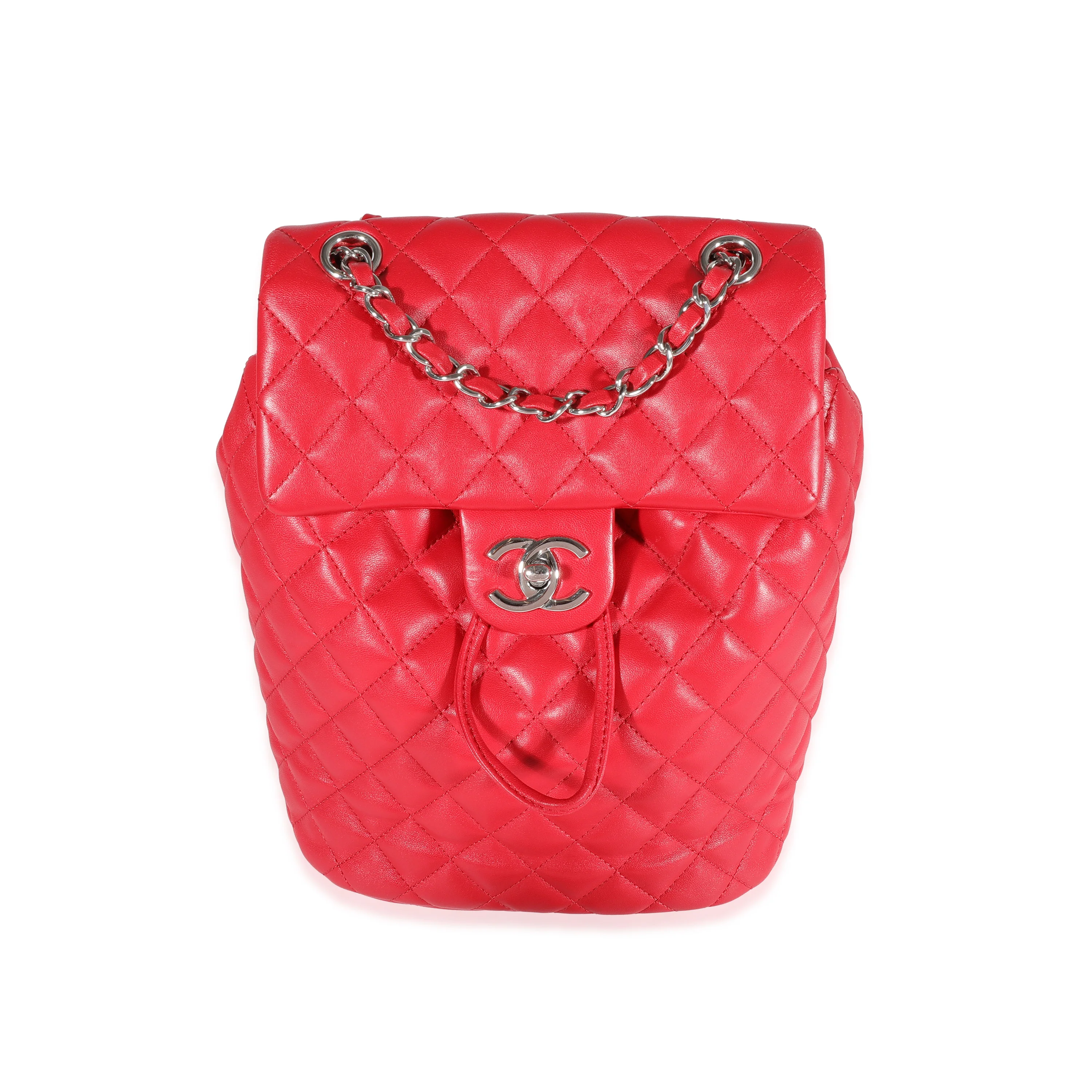 Chanel Red Lambskin Small Urban Spirit Backpack