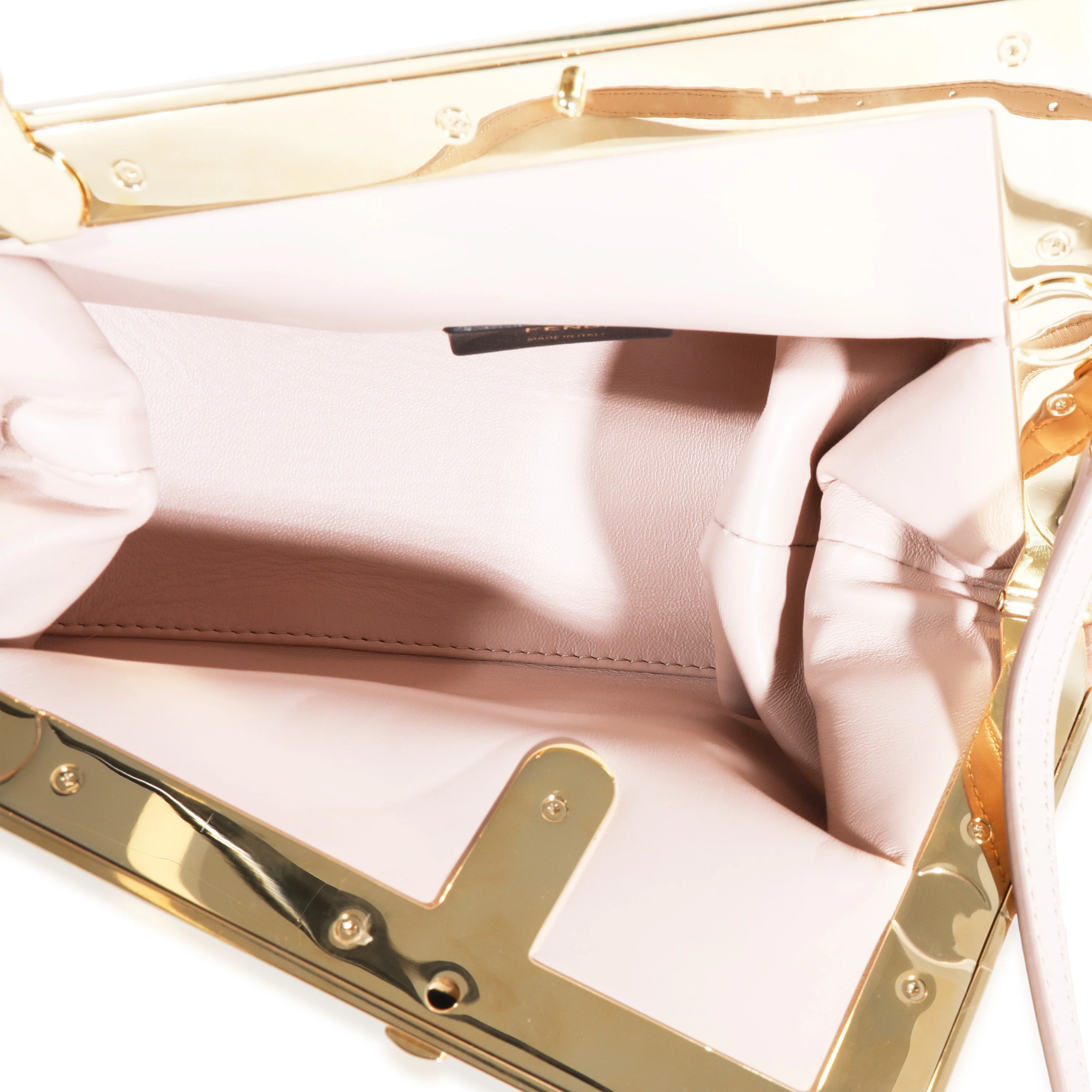 Blush Mink & Leather Small First Bag - Image 8