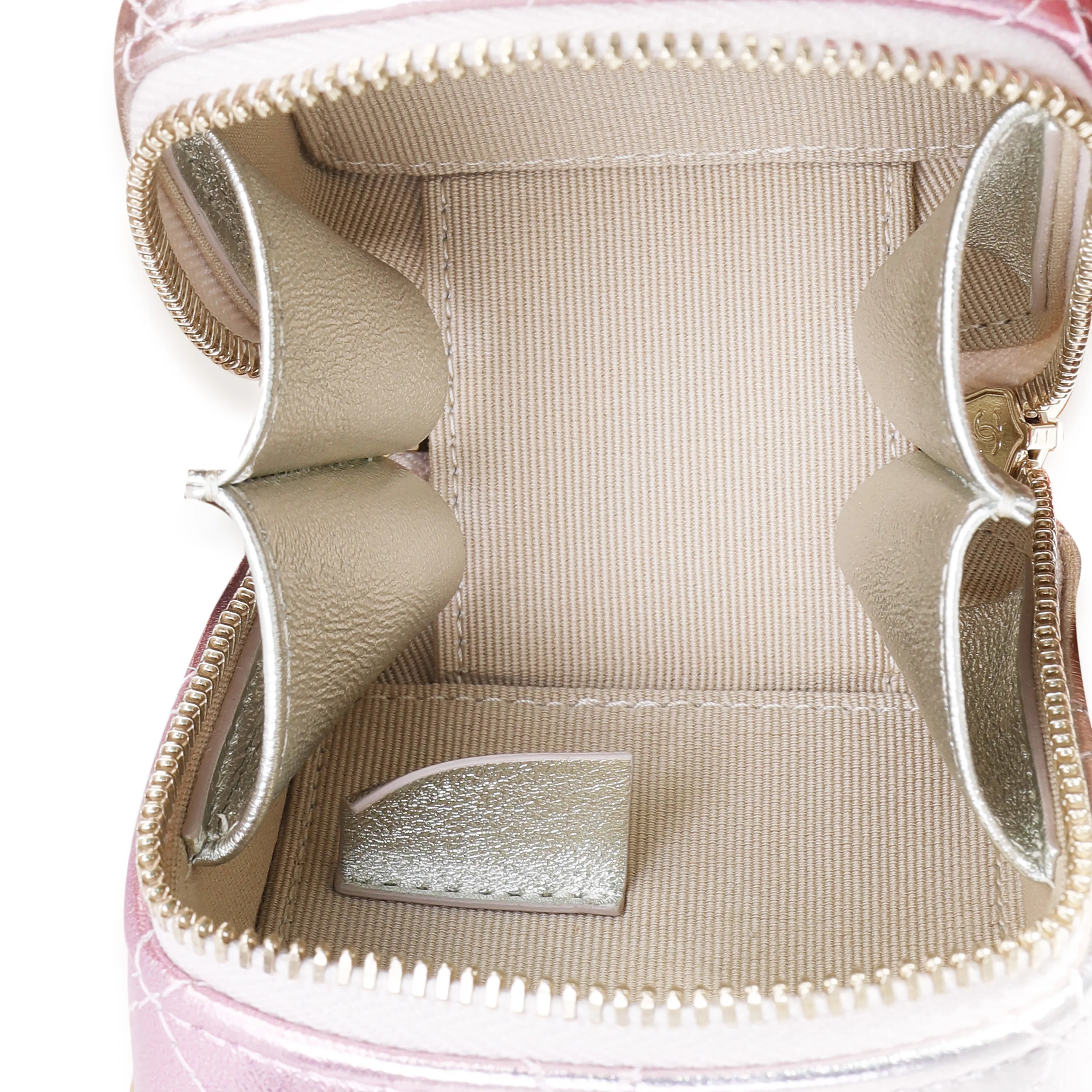 Metallic Lambskin Quilted Coco Punk Cube Bag With Chain - Image 8