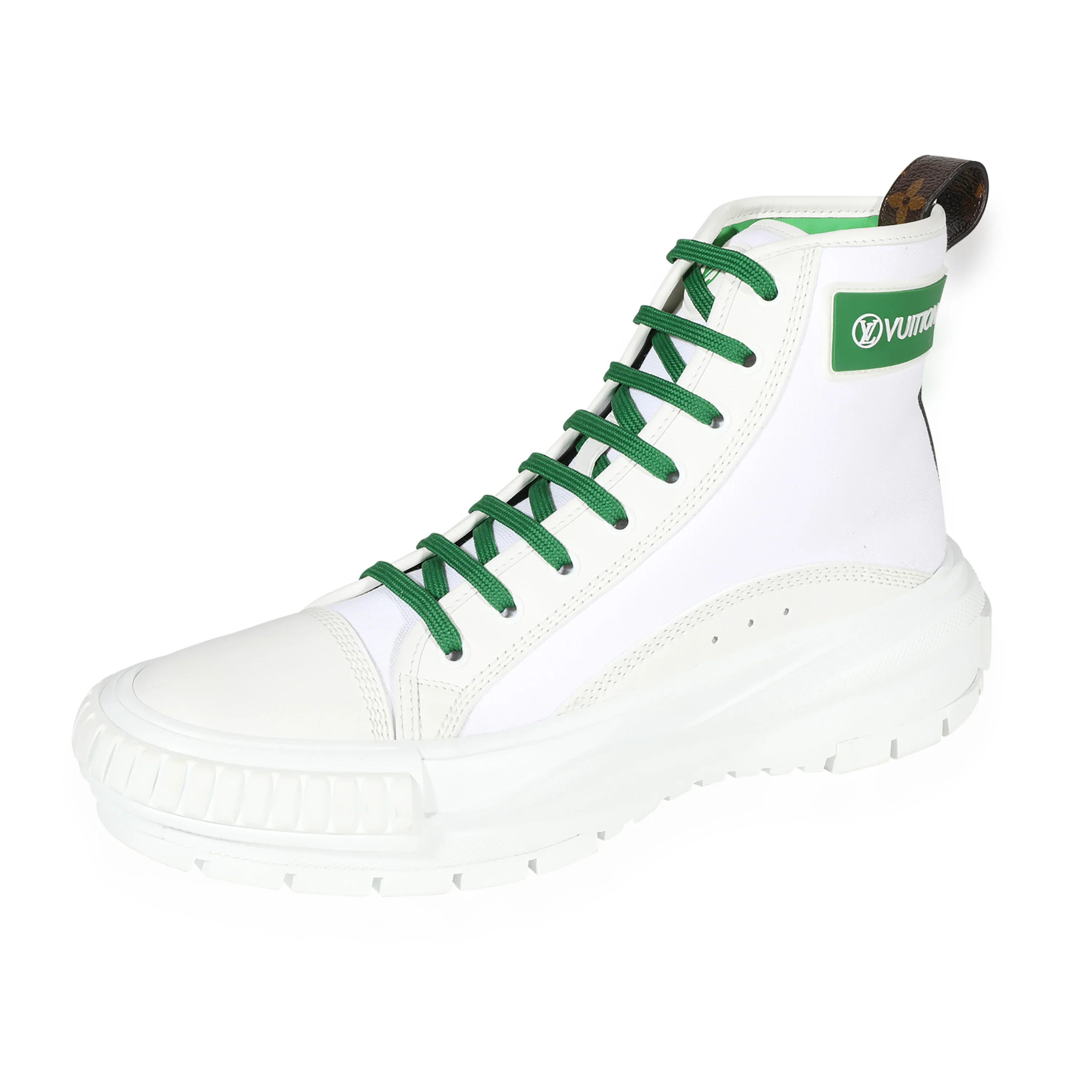 Squad Sneaker Boot White Green - Image 2