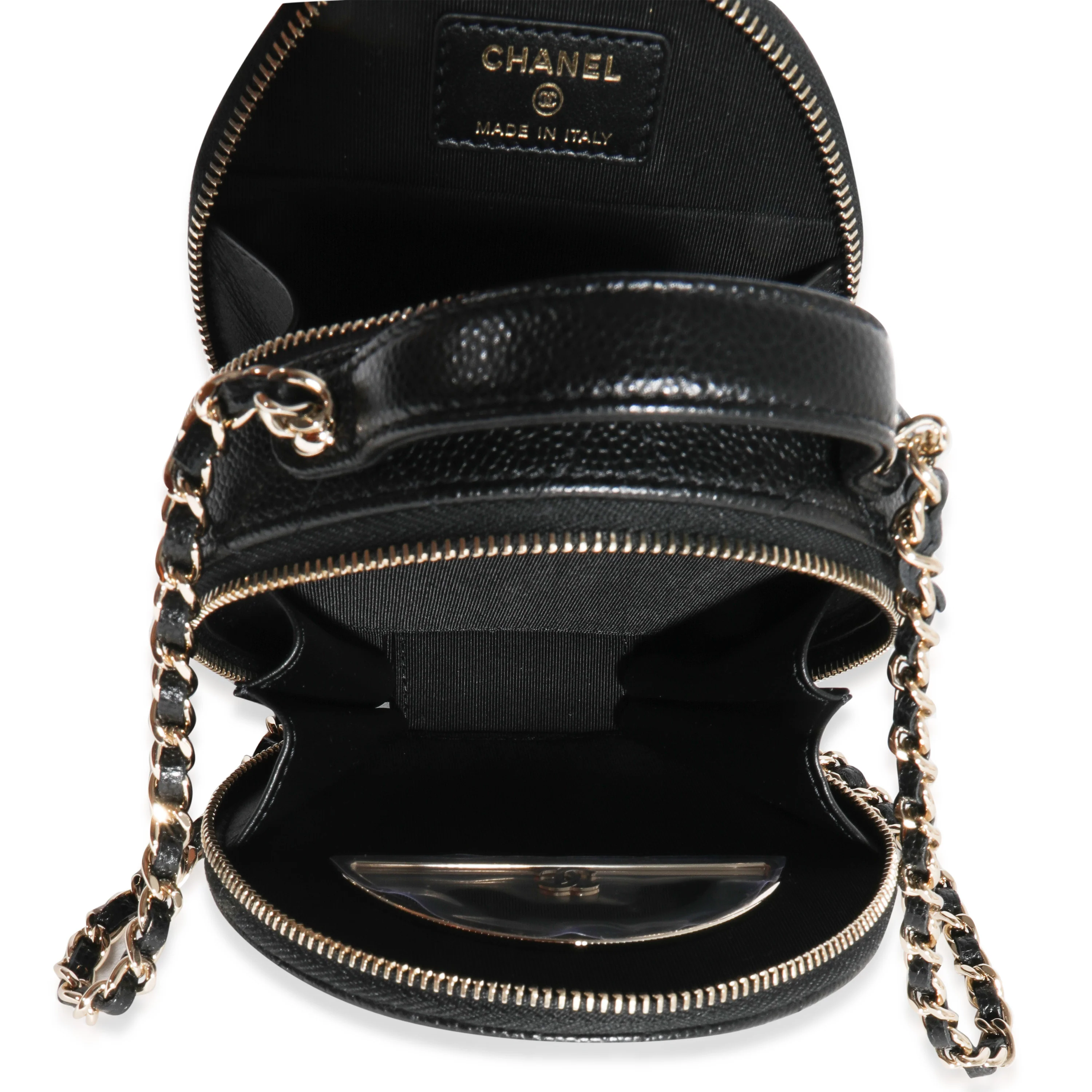 Chanel Black Quilted Caviar Handle With Care Vanity Bag - Image 9