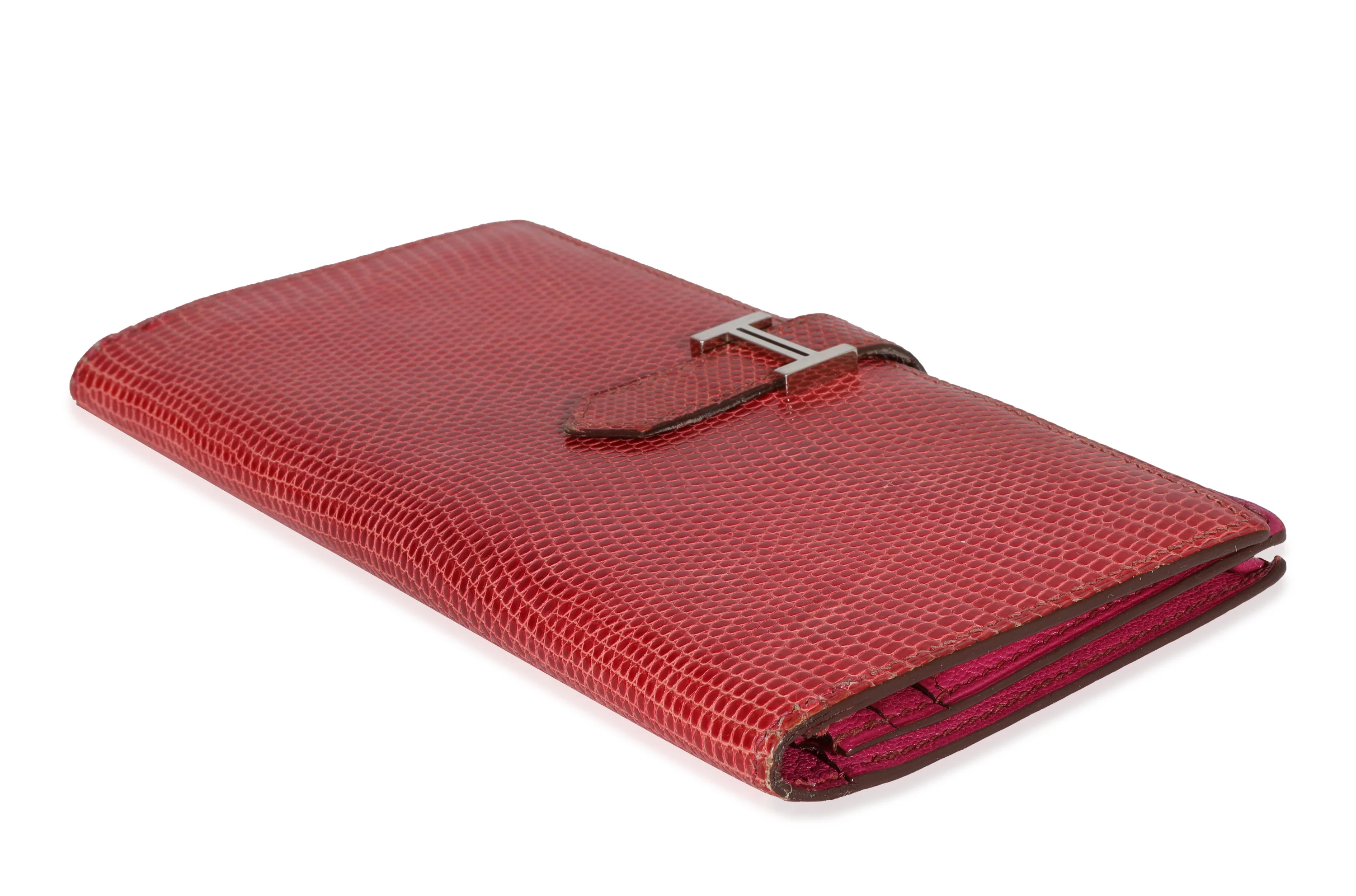 Fuchsia Lizard Classic Bearn Wallet PHW - Image 4