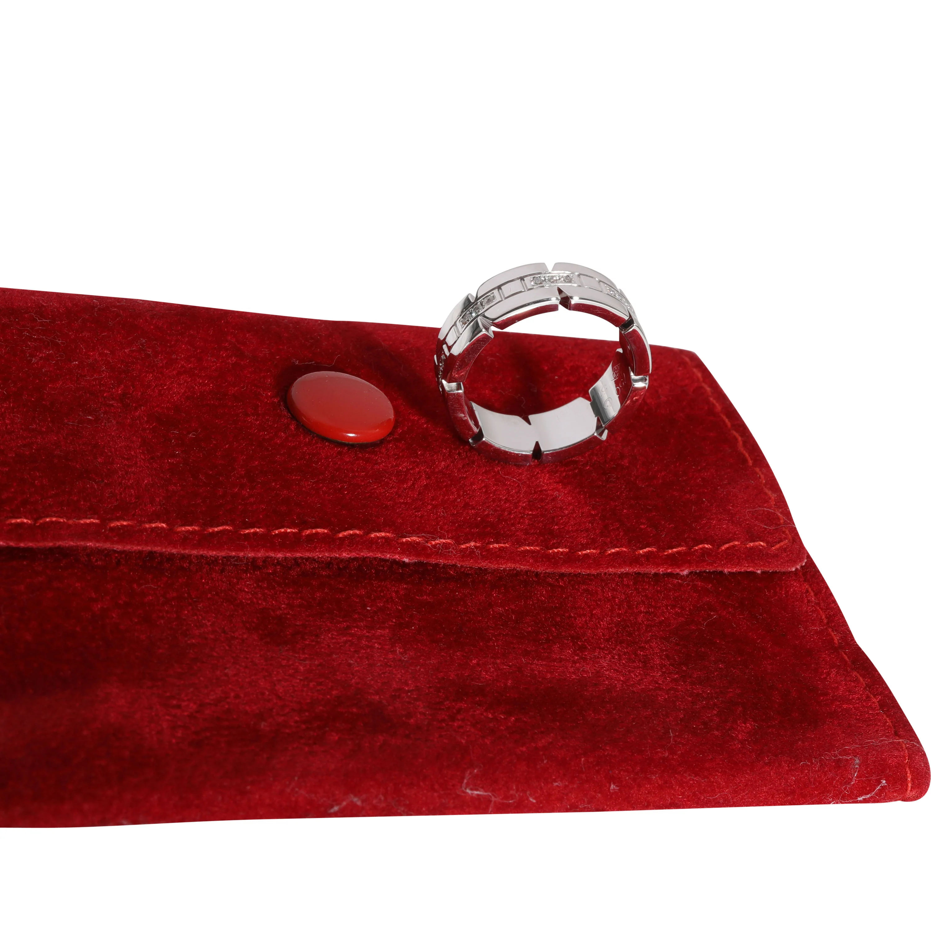 Tank Francaise Diamond Ring in 18k White Gold 0.17 CTW - Image 6