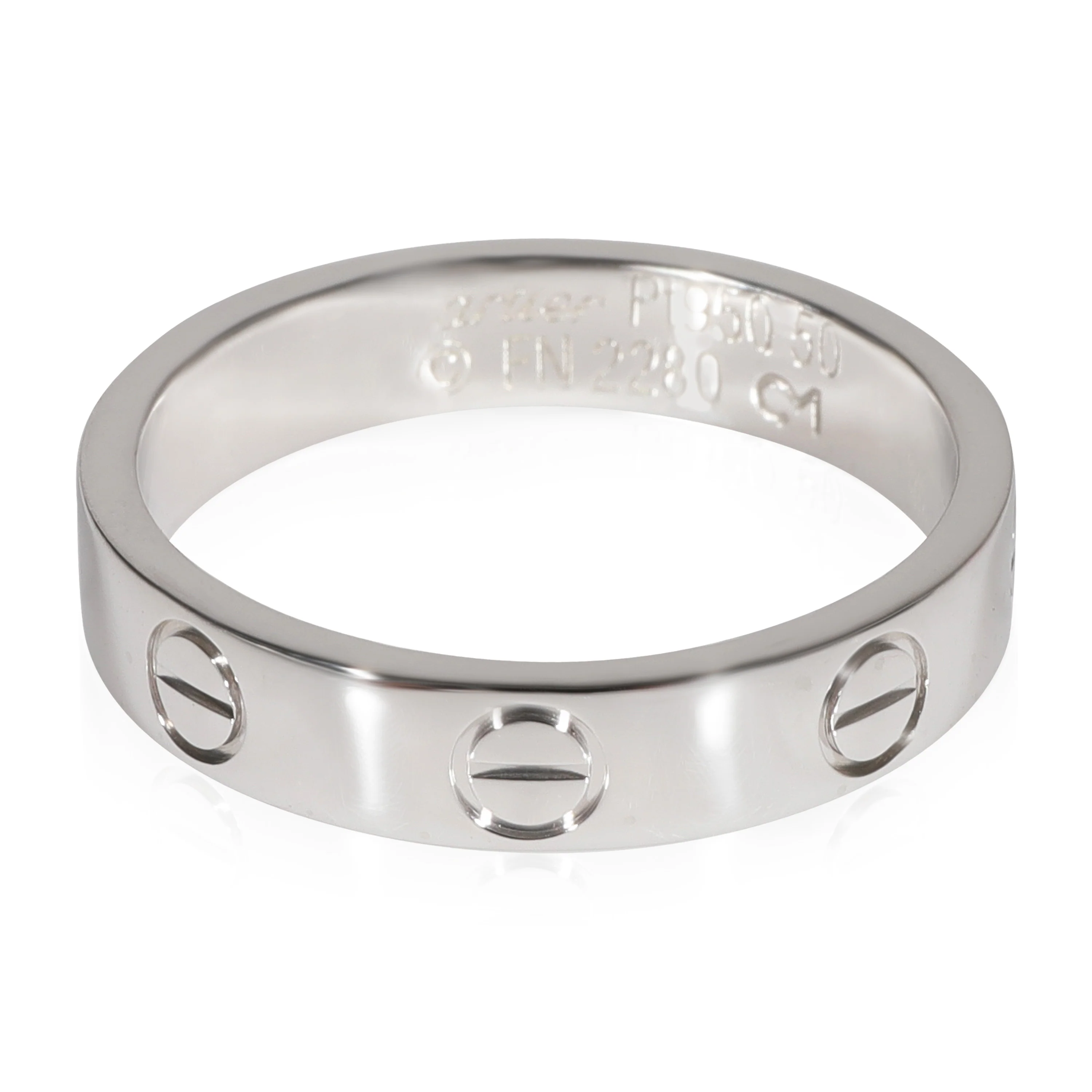 Cartier Love Wedding Band in 950 Platinum - Image 2
