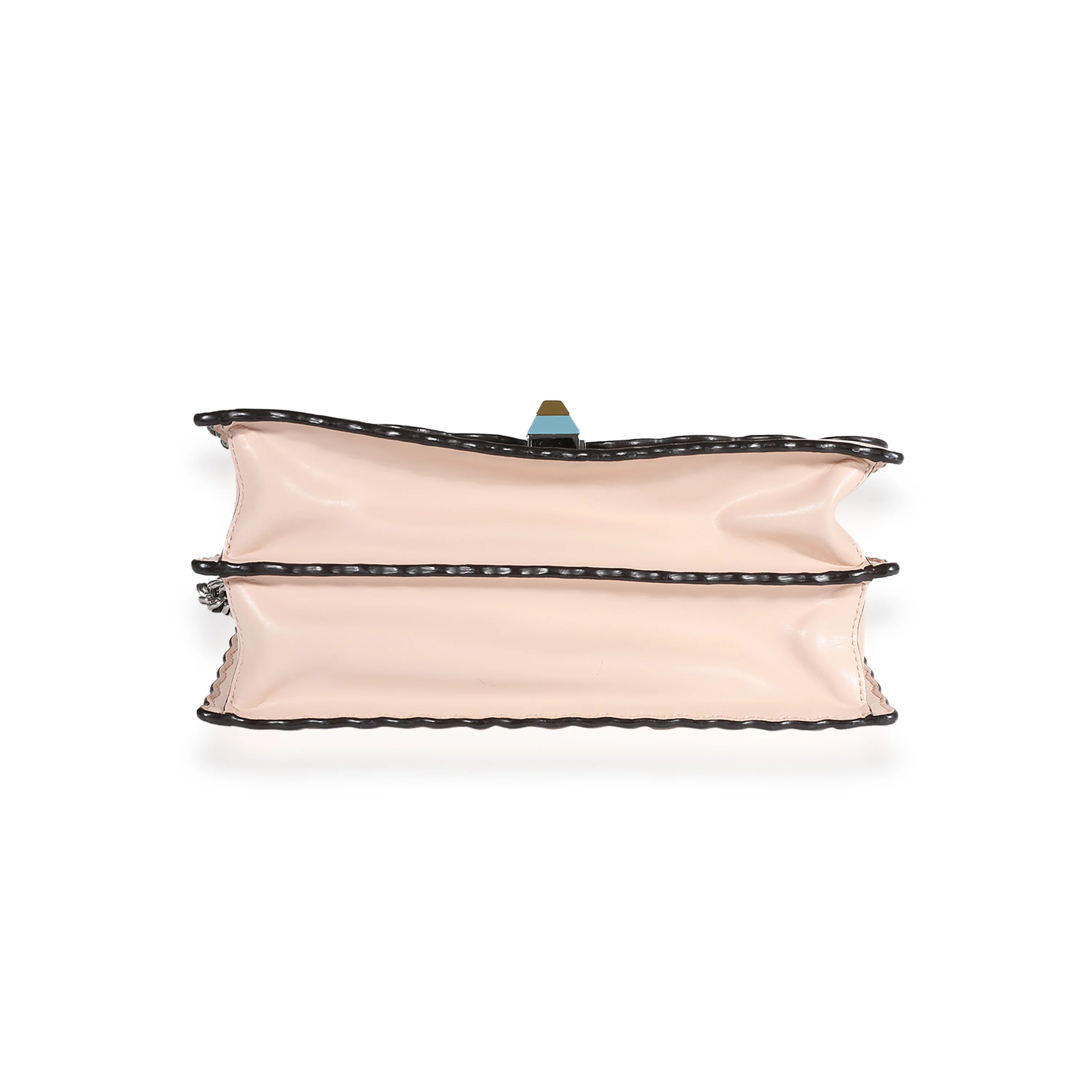 Fendi Pale Pink Scalloped Leather Medium Kan I Bag - Image 6