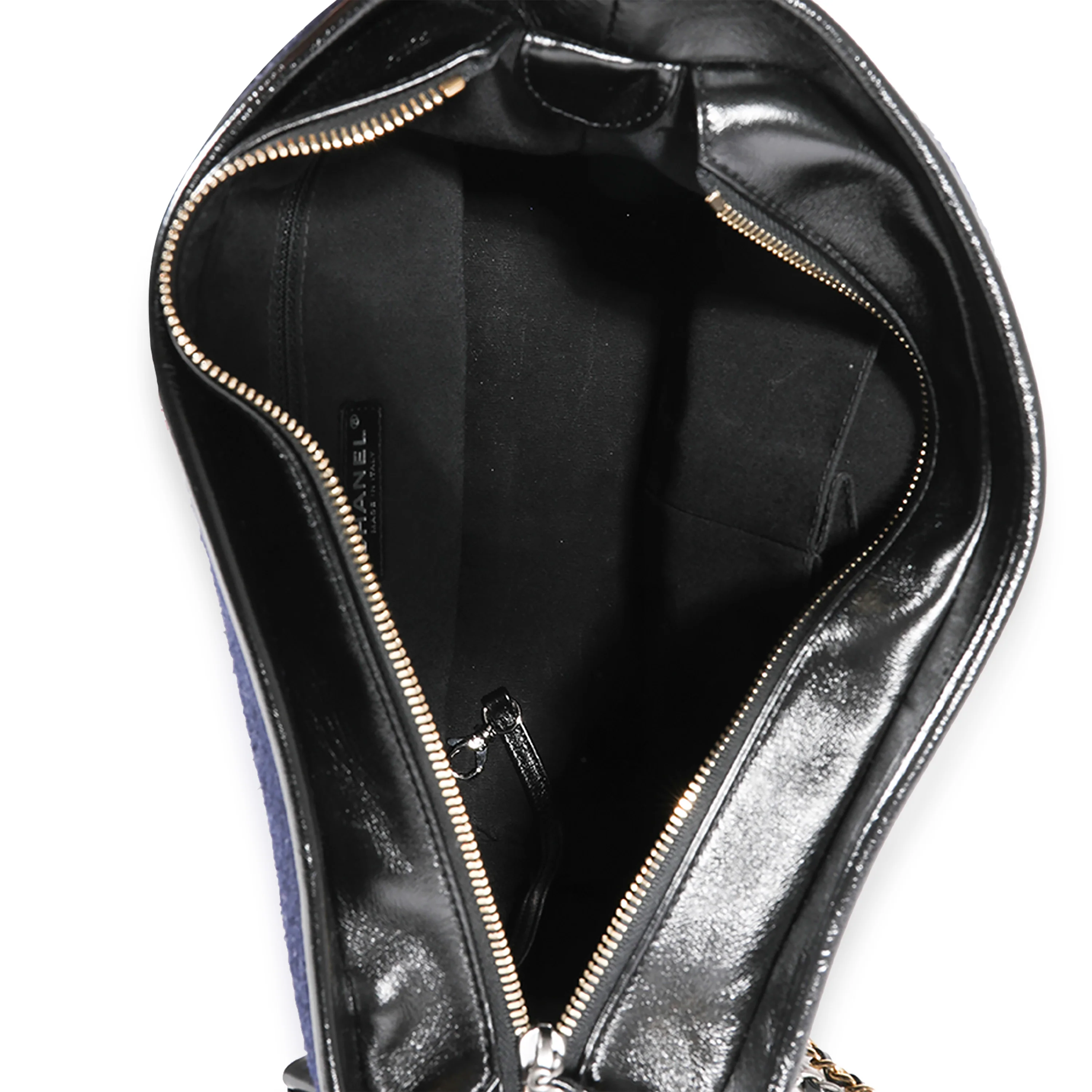 Navy Wool Paris-Hamburg Embroidered Large Gabrielle Hobo - Image 8