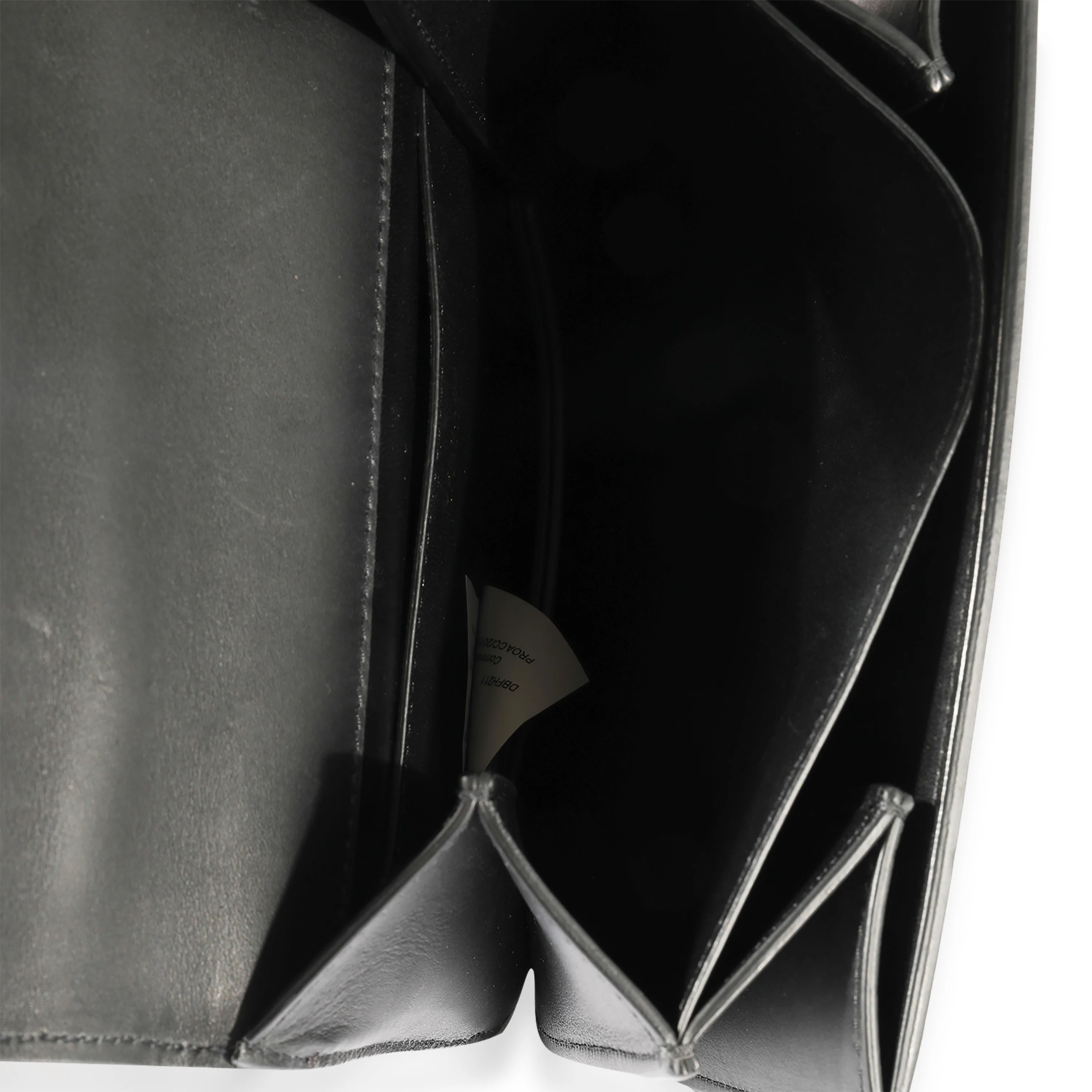 Black Smooth Leather Virtus Barocco V Small Top Handle - Image 4