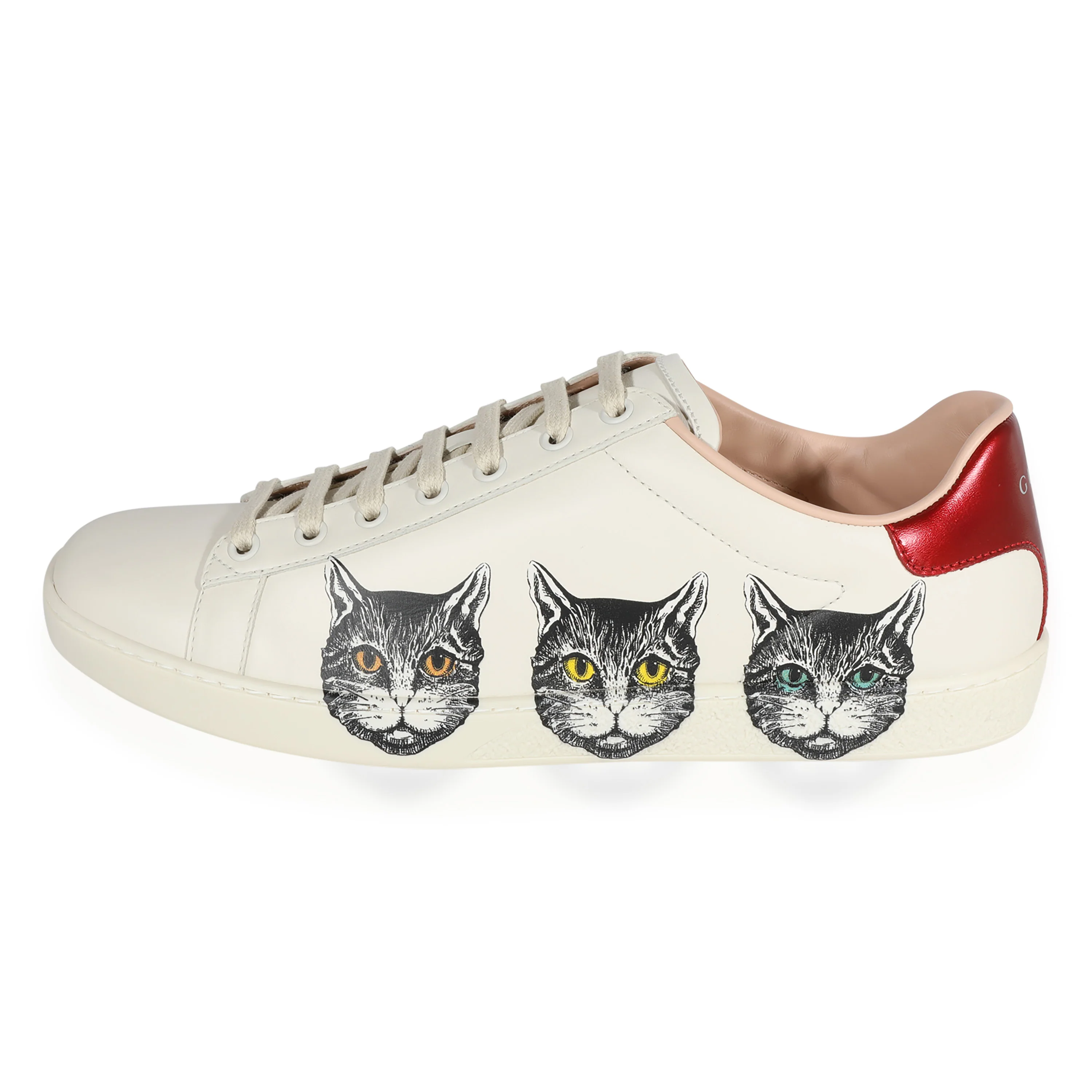 White Calfskin Mystic White Ace Sneakers 42