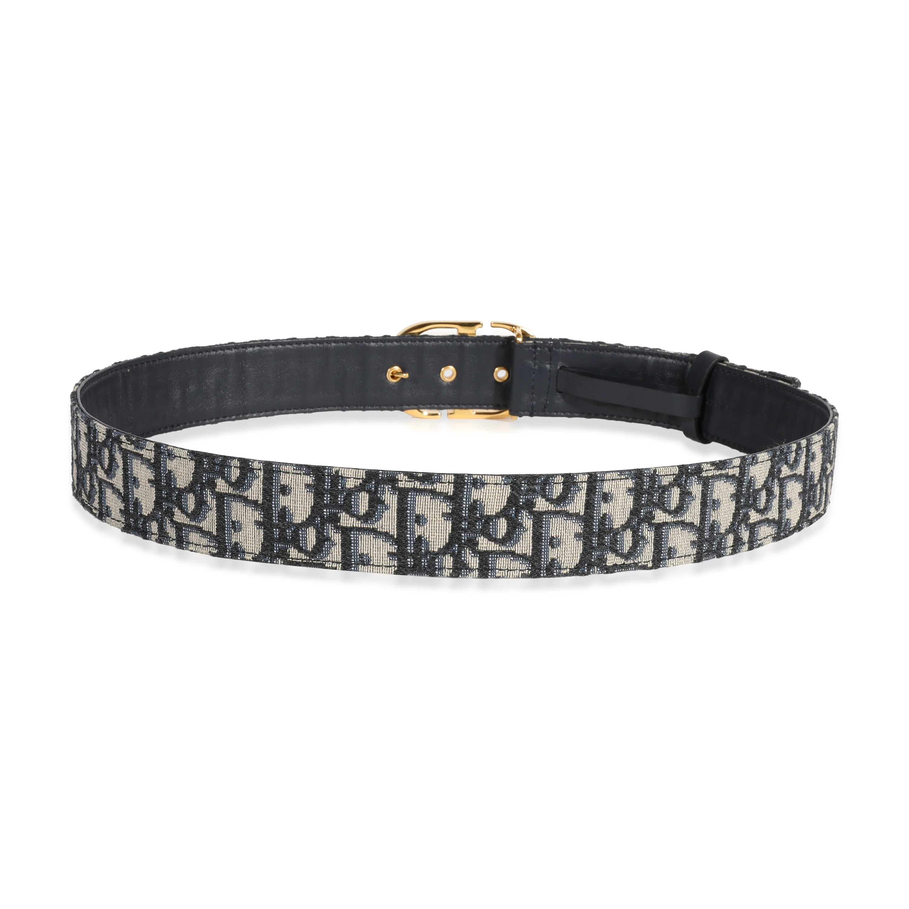 Dior Blue Oblique Jacquard 30 Montaigne Belt - Image 3