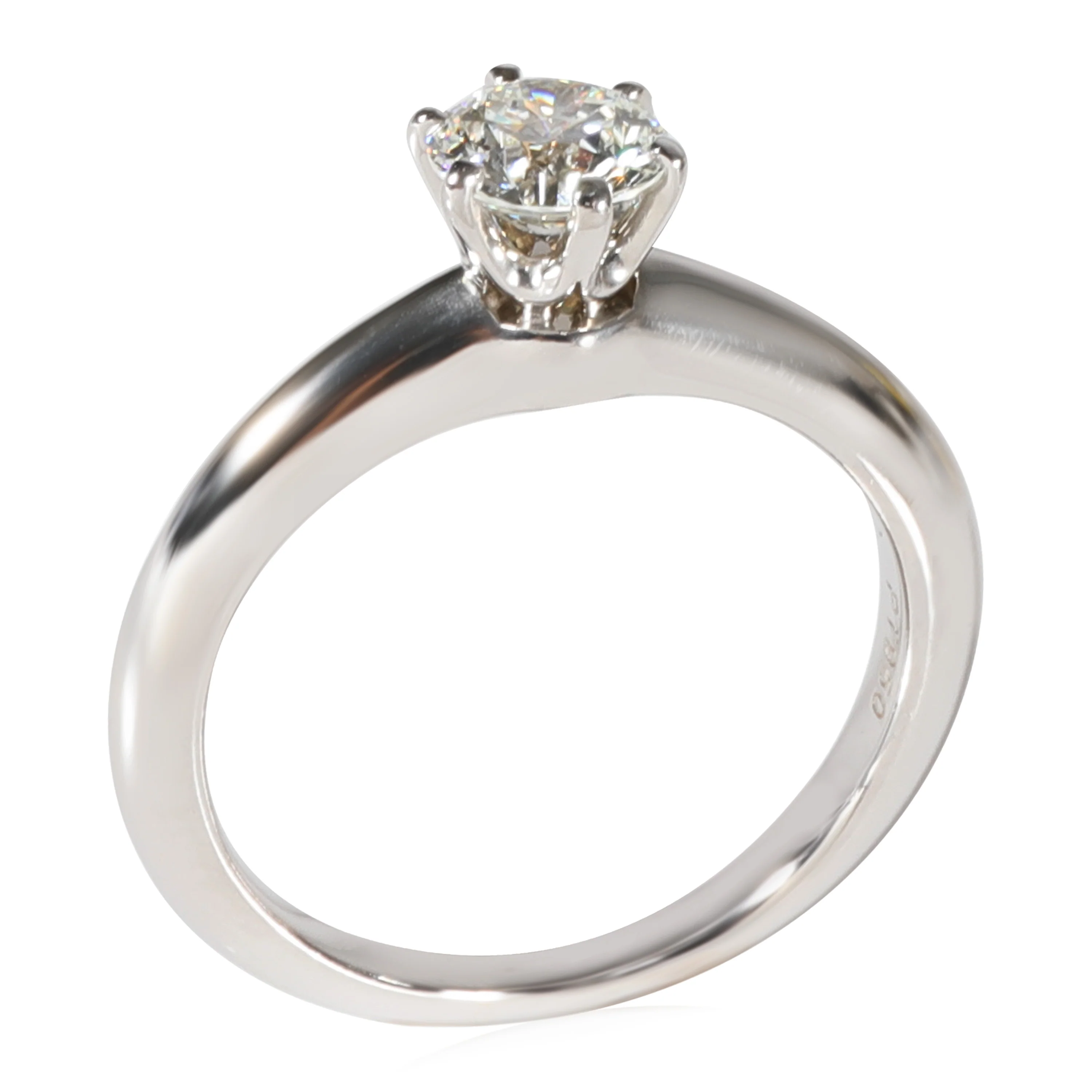 Tiffany & Co. Diamond Solitaire Engagement Ring in Platinum G VVS2 0.50 CT - Image 3