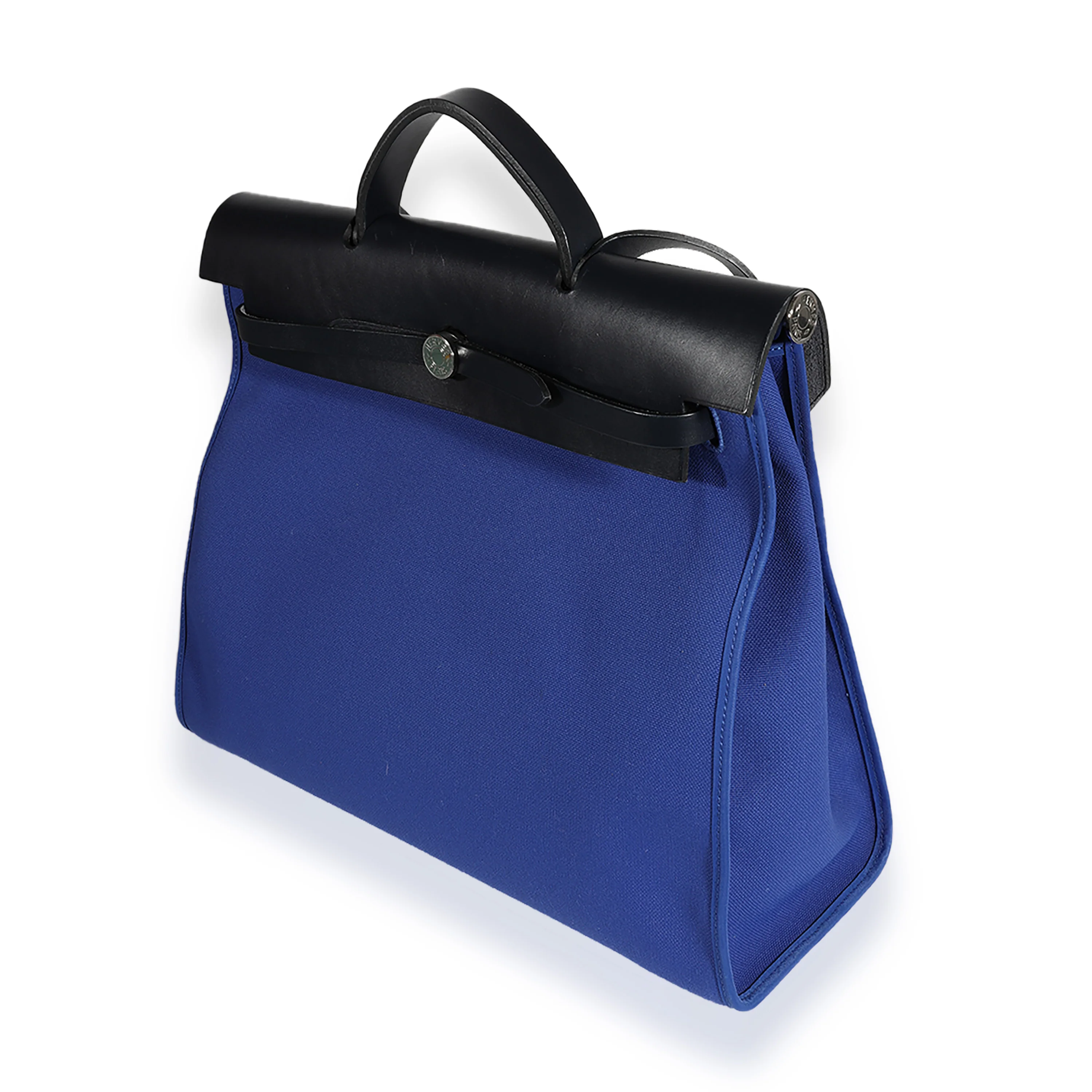 Hermès Bleu Électrique Toile & Bleu Indigo Vache Hunter Herbag Zip 39 PHW - Image 5