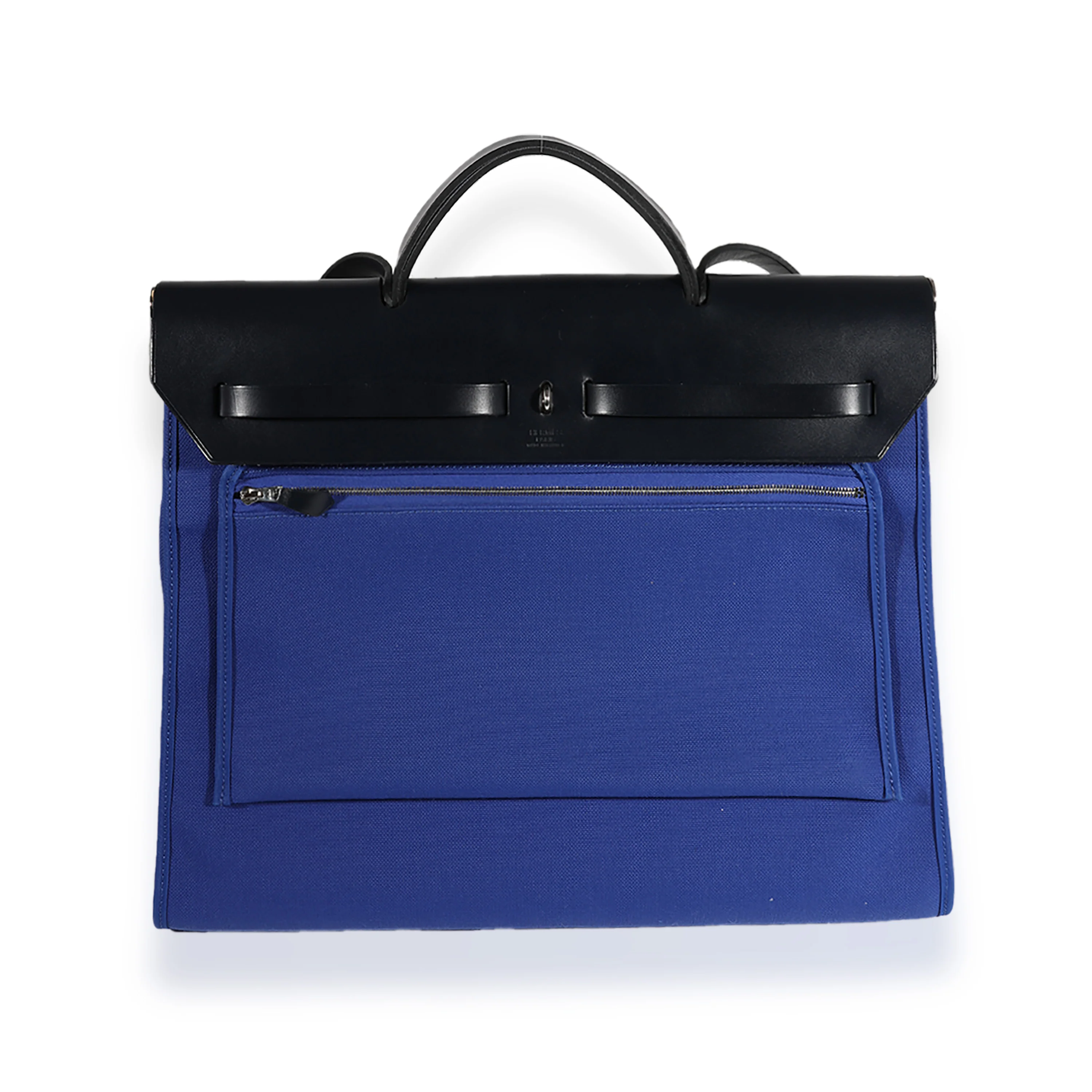 Hermès Bleu Électrique Toile & Bleu Indigo Vache Hunter Herbag Zip 39 PHW - Image 7