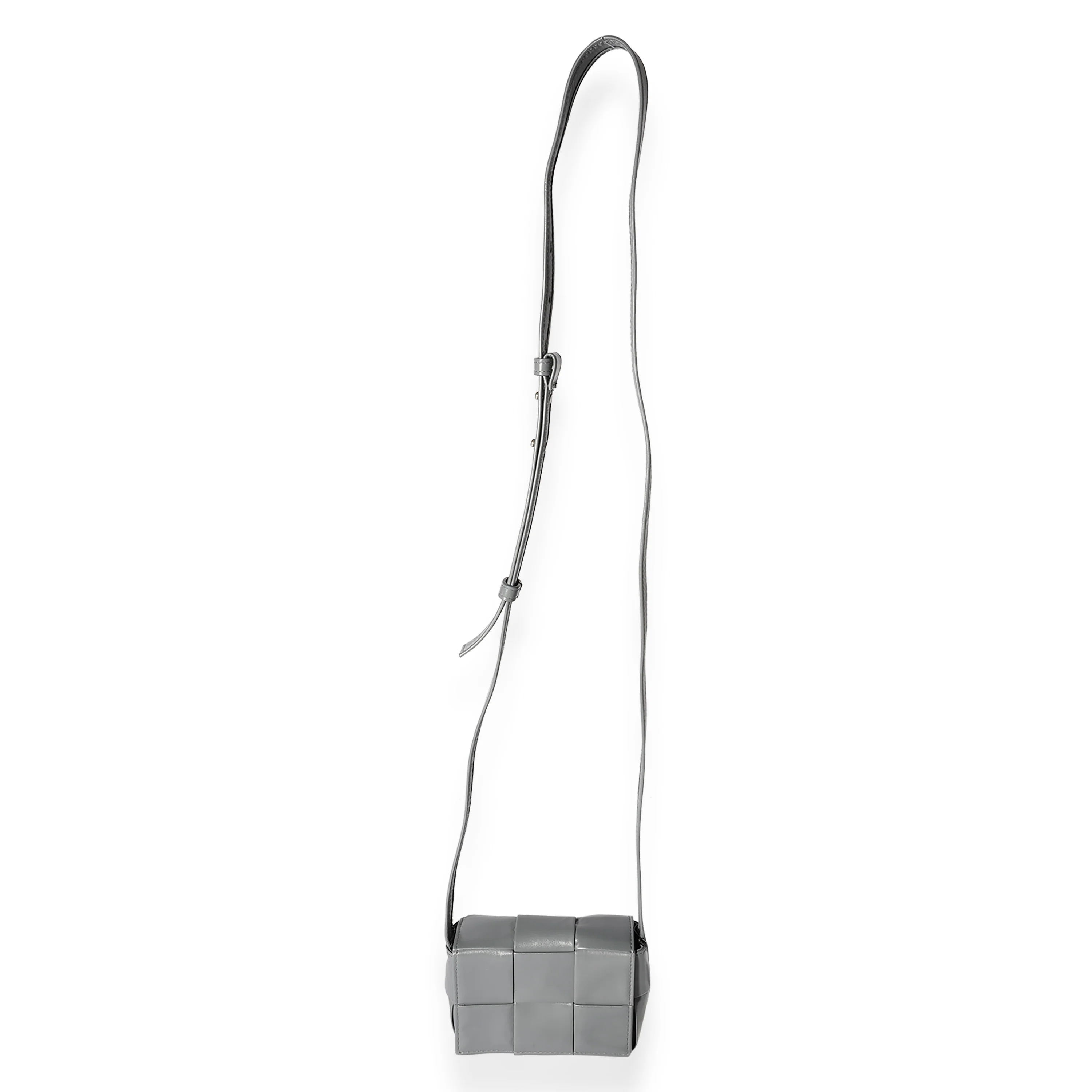Bottega Veneta Grey Intrecciato Calfskin Mini Paper Cassette Bag - Image 4