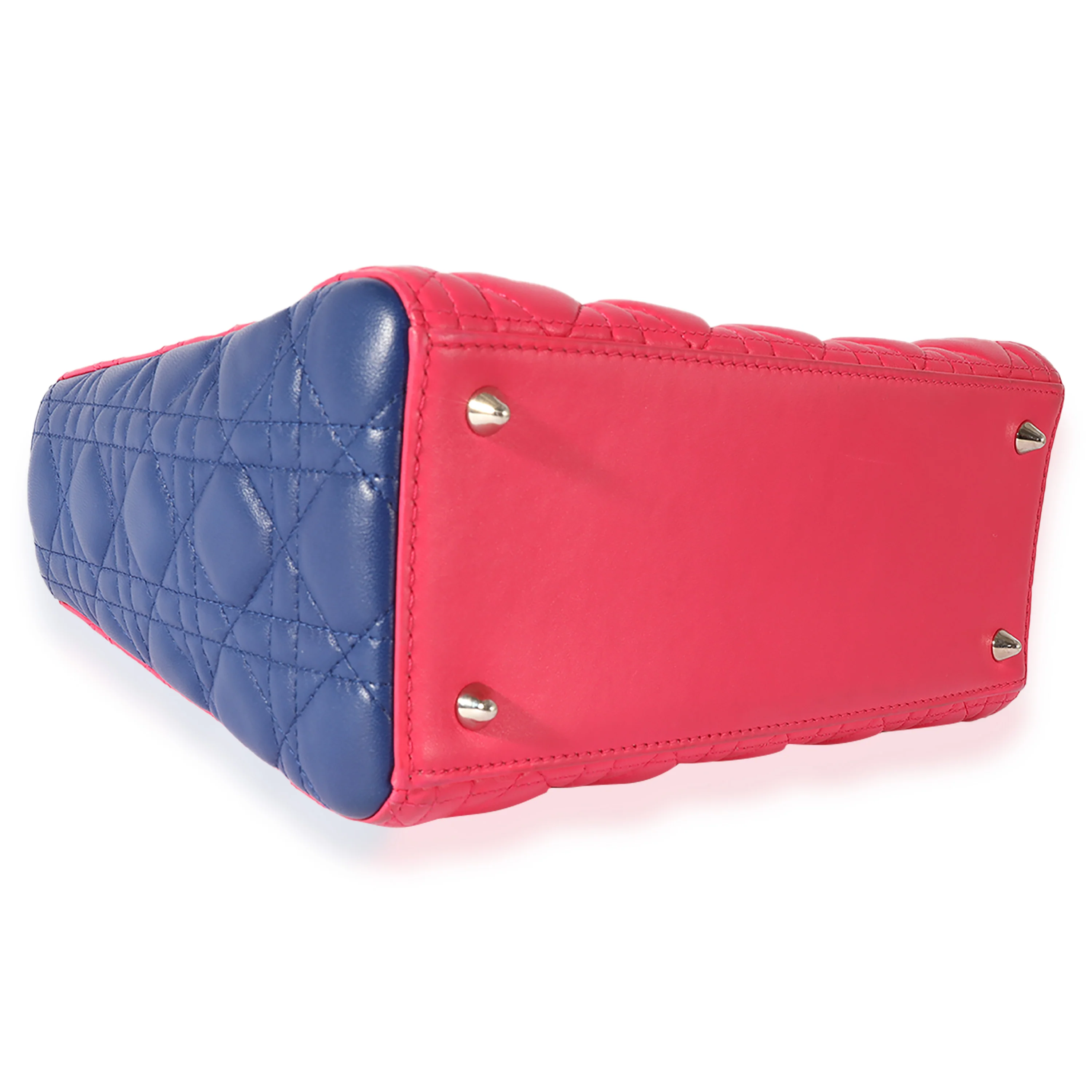 Dior Tricolor Quilted Lambskin Medium Lady Dior Bag - Image 6