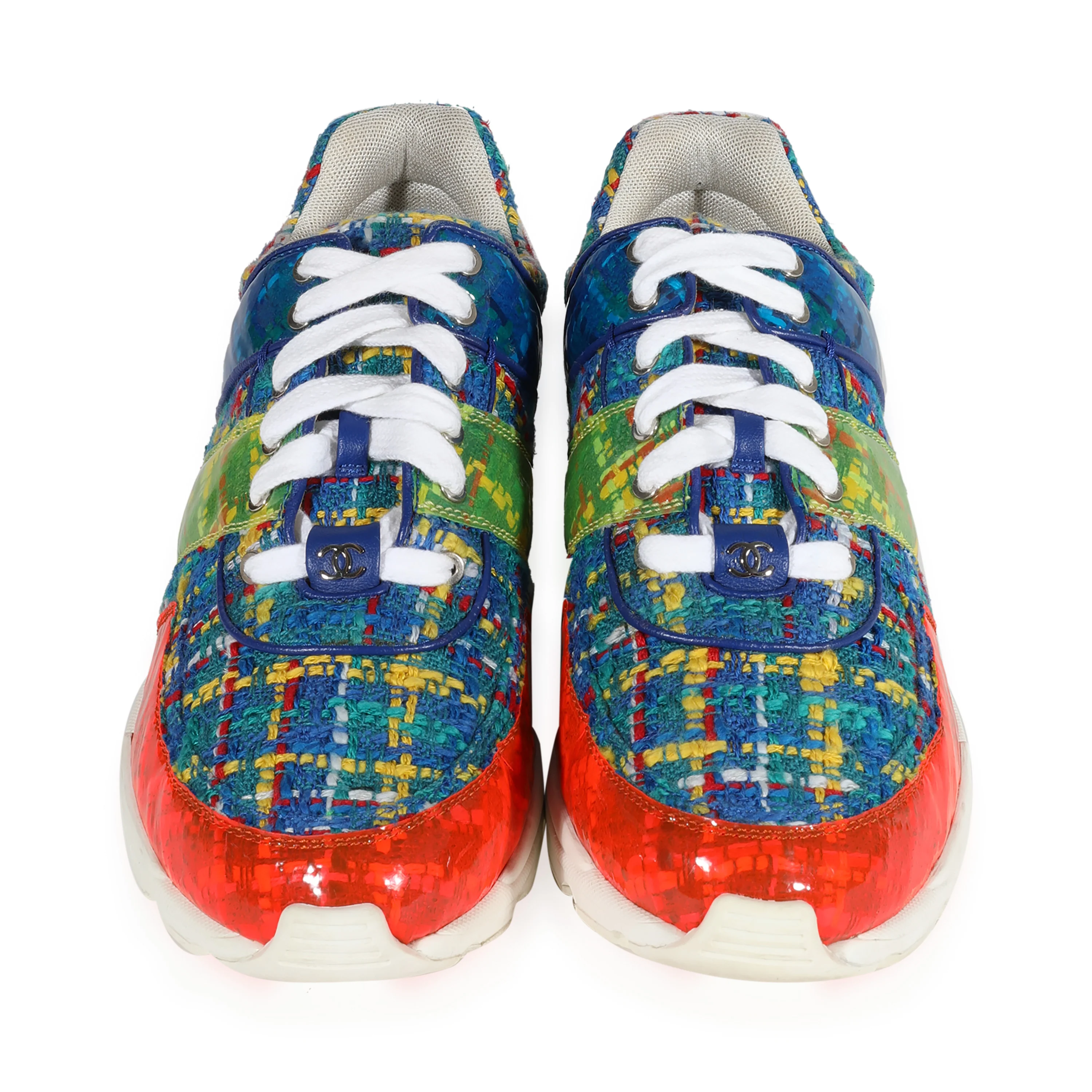 17S Multicolour PVC Tweed Sneakers 40.5 - Image 3