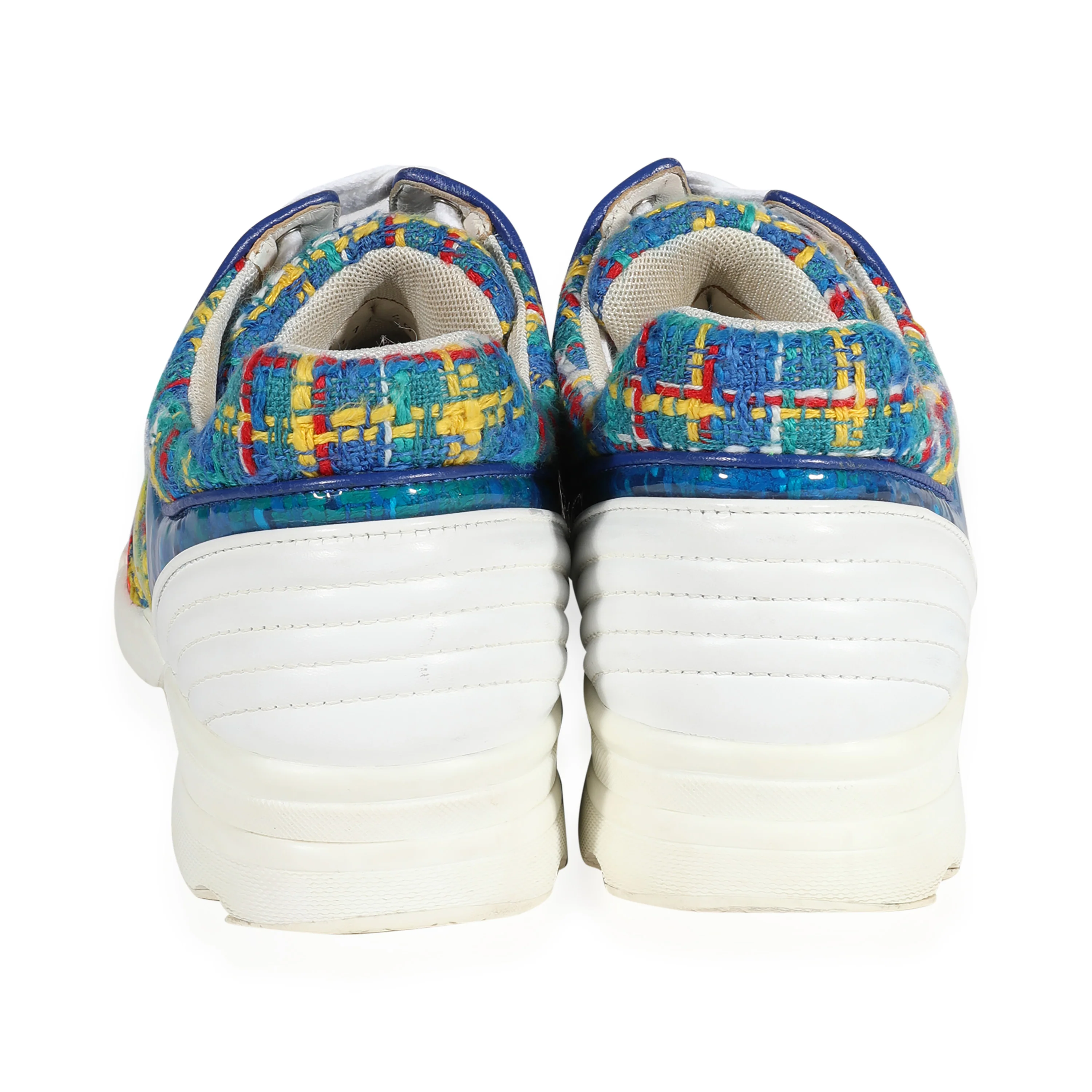 17S Multicolour PVC Tweed Sneakers 40.5 - Image 4