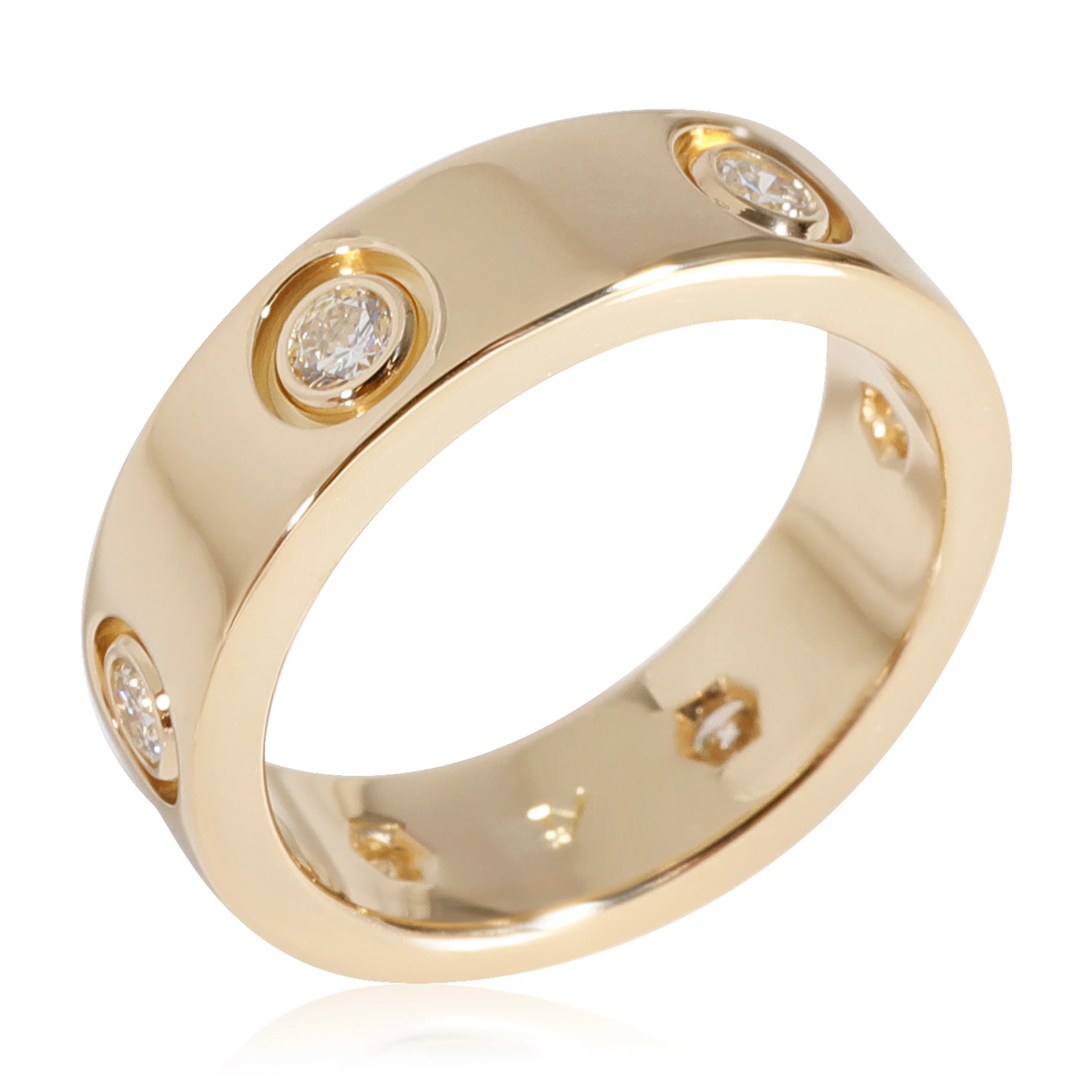 Cartier Love 6 Diamond Ring in 18k Yellow Gold 0.46 CTW - Image 3