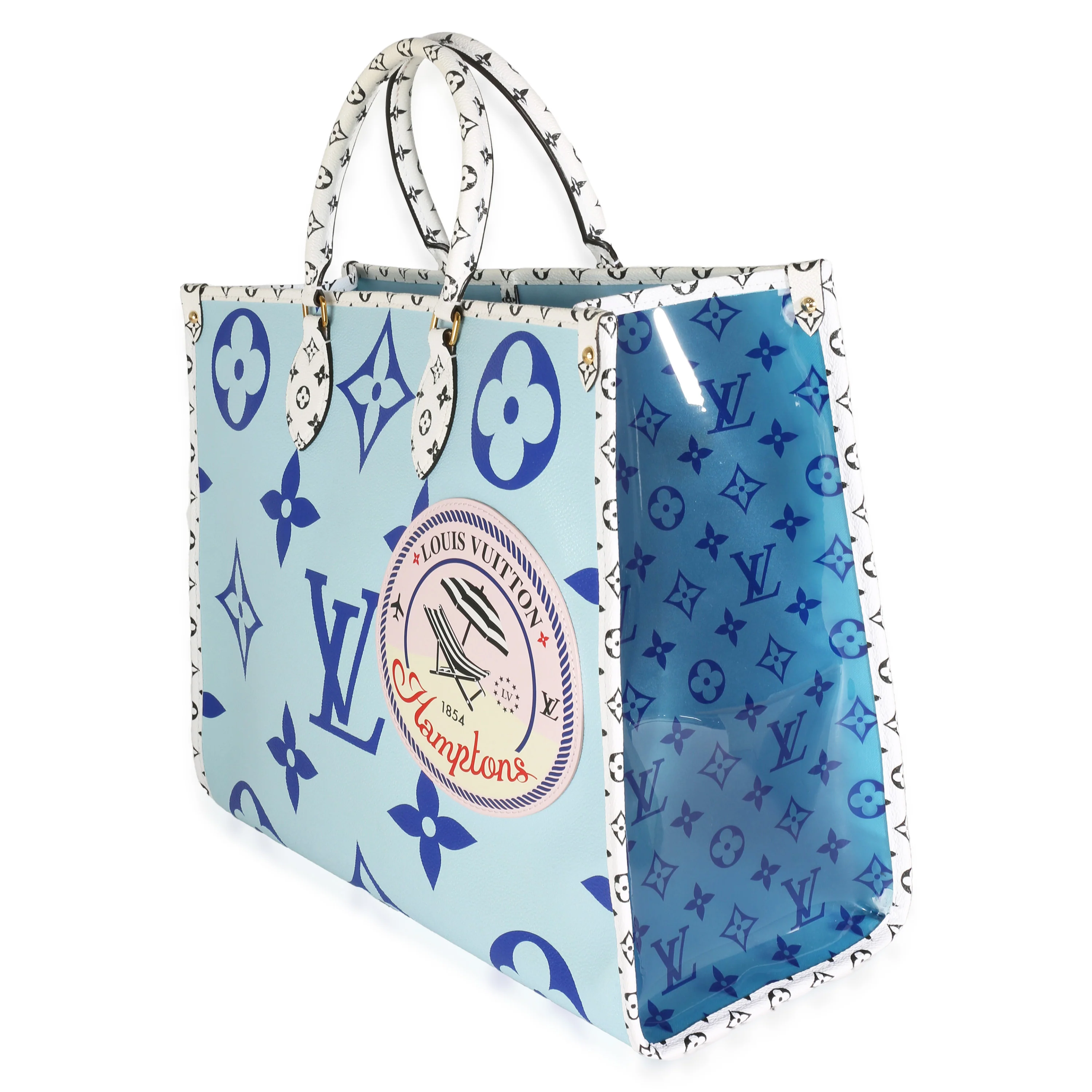 Blue Monogram Giant Canvas Hamptons Onthego GM - Image 2