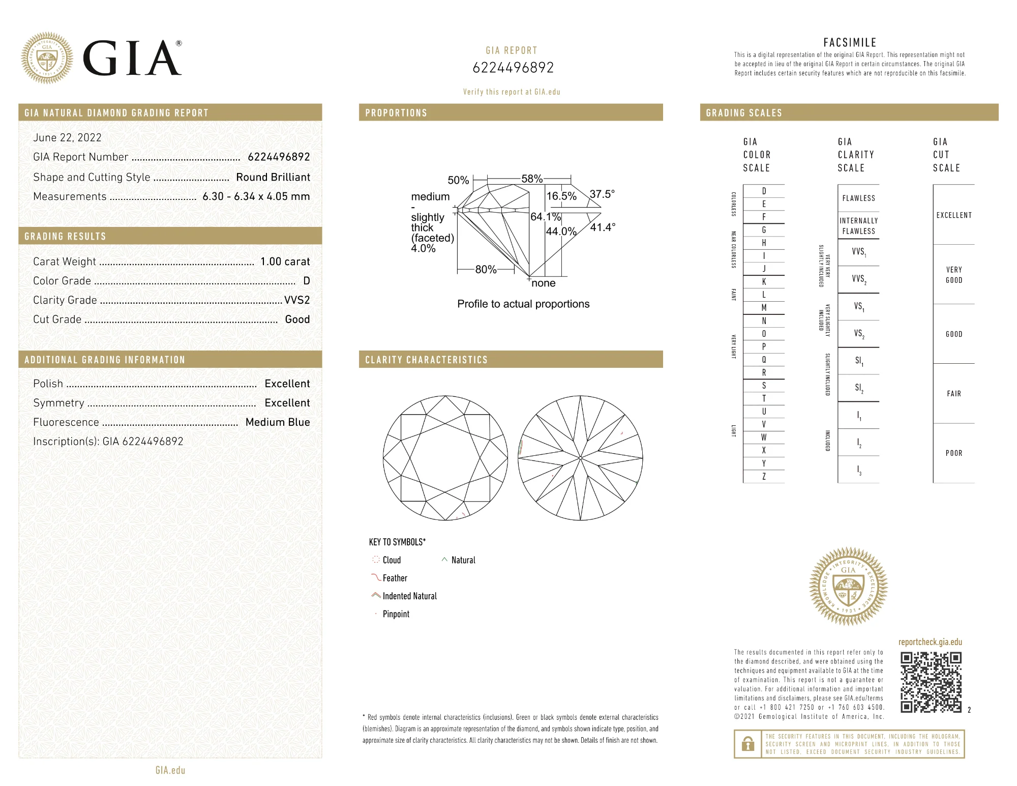 GIA Certified 1.00 Ct Round cut D VVS2 Loose Diamond - Image 2
