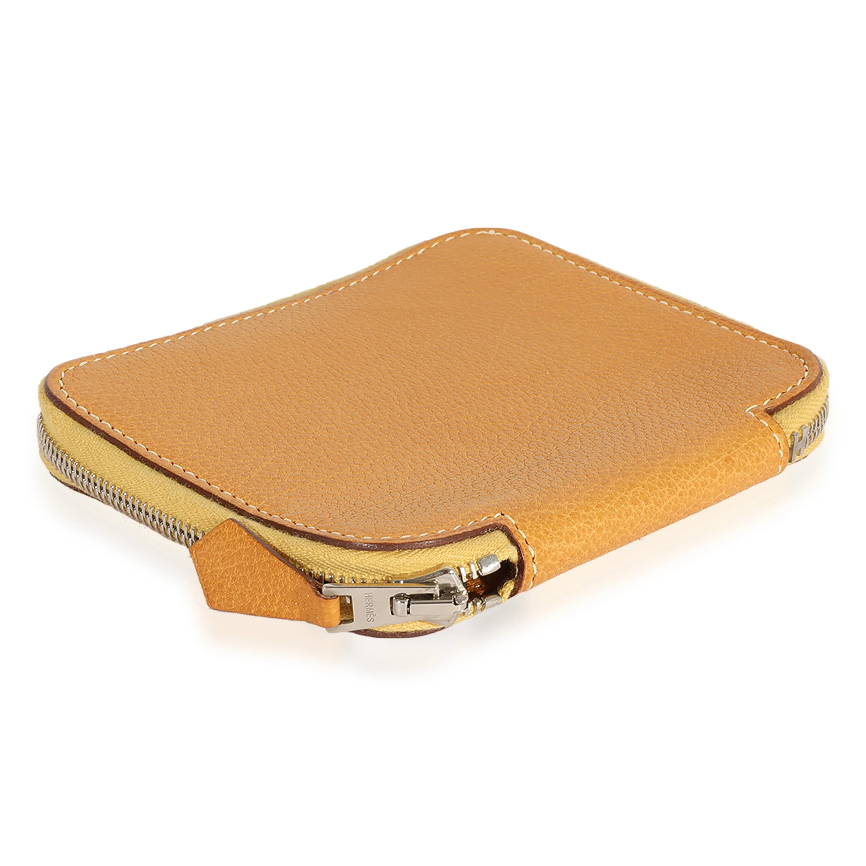 Natural Vache Liegee Azap Compact Wallet PHW - Image 4