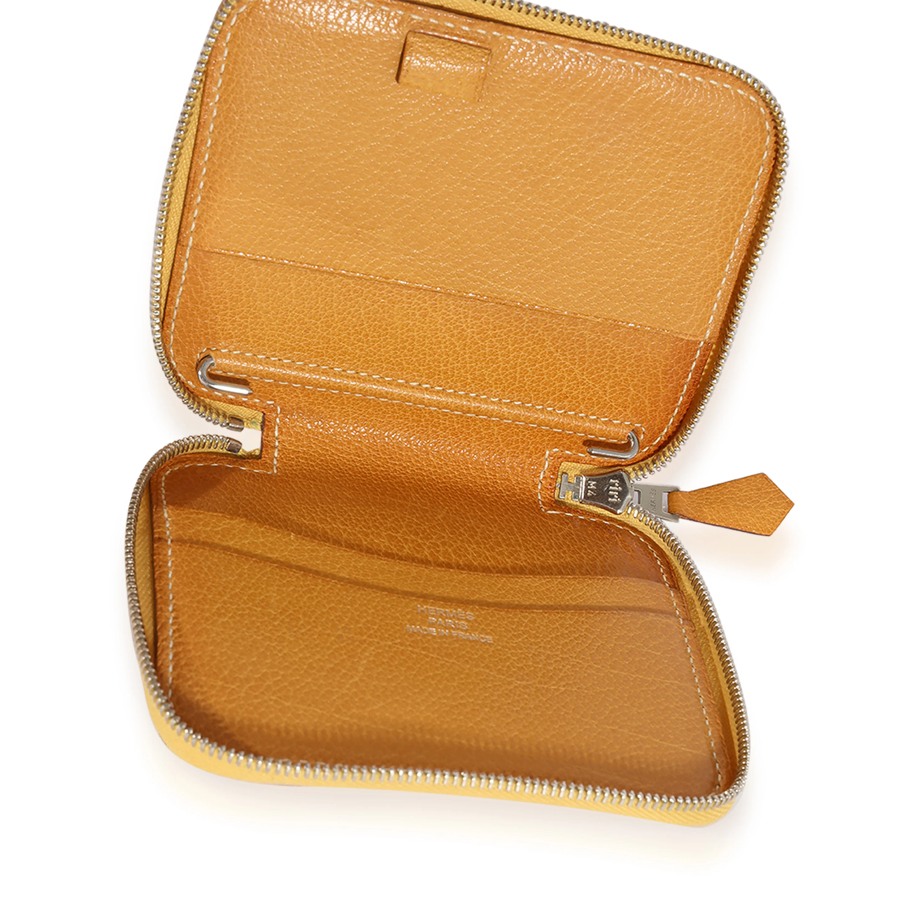 Natural Vache Liegee Azap Compact Wallet PHW - Image 7