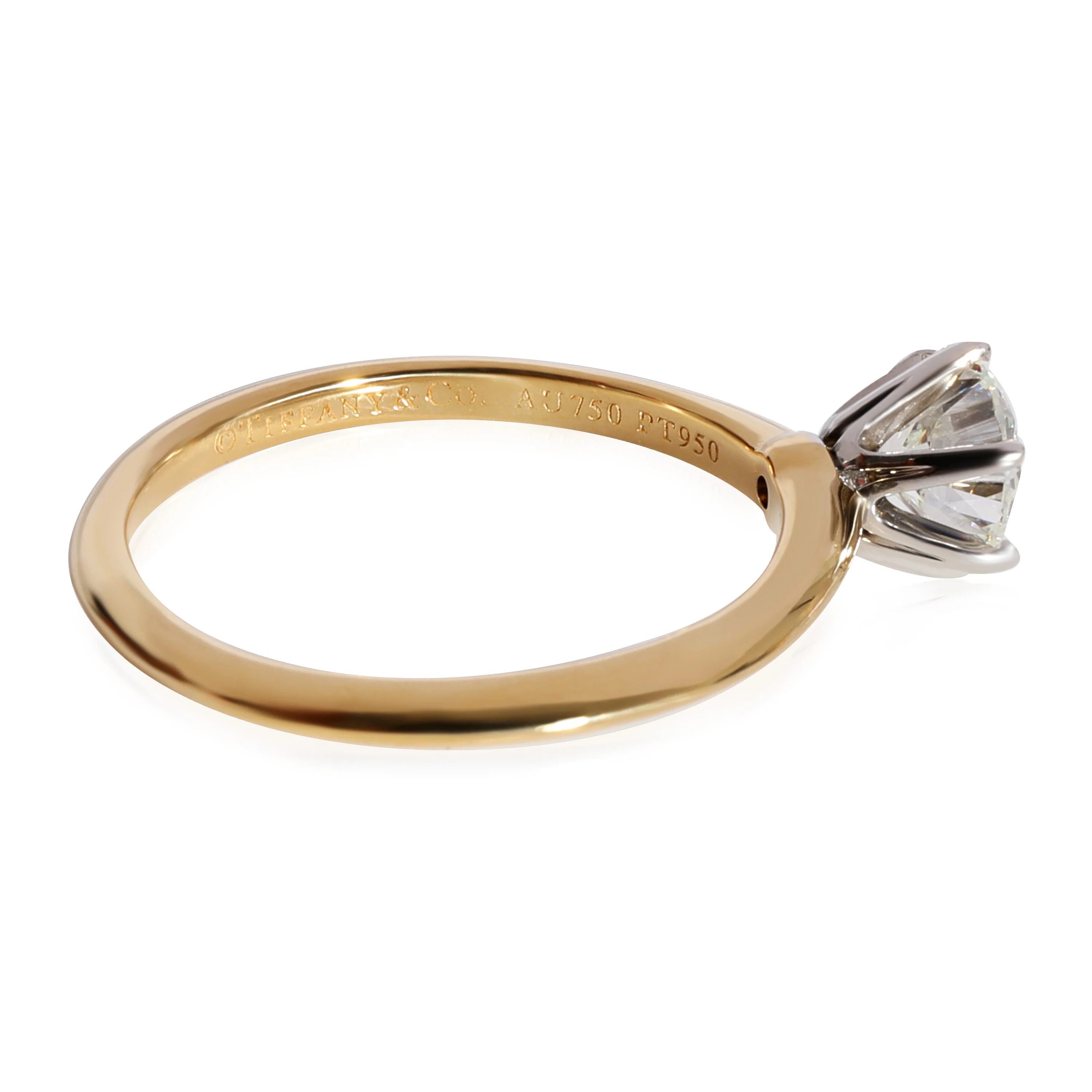 Tiffany & Co. The Tiffany Solitaire Ring in 18K Yellow Gold/Plat 1.05 CTW - Image 6