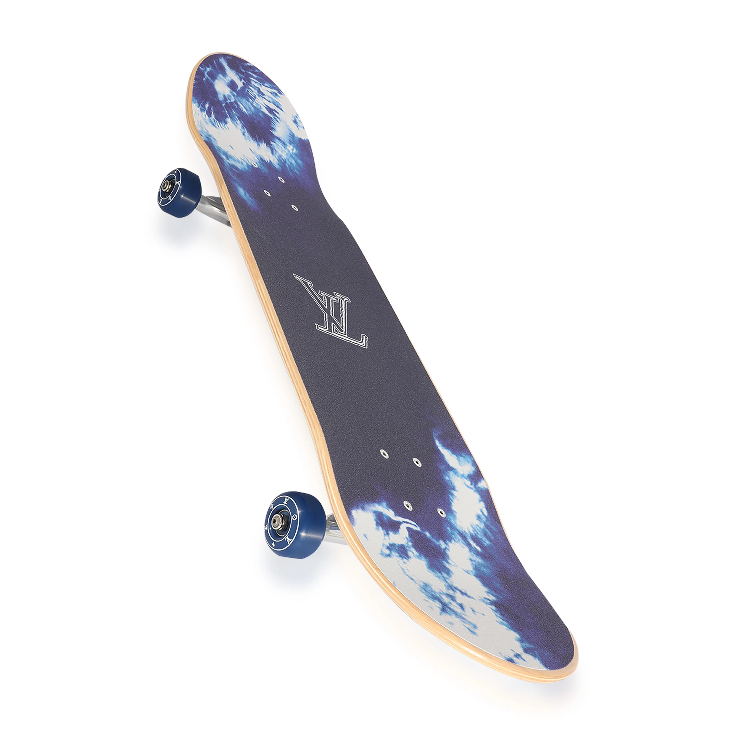 Blue Monogram Bandana Tie Dye Skateboard - Image 2