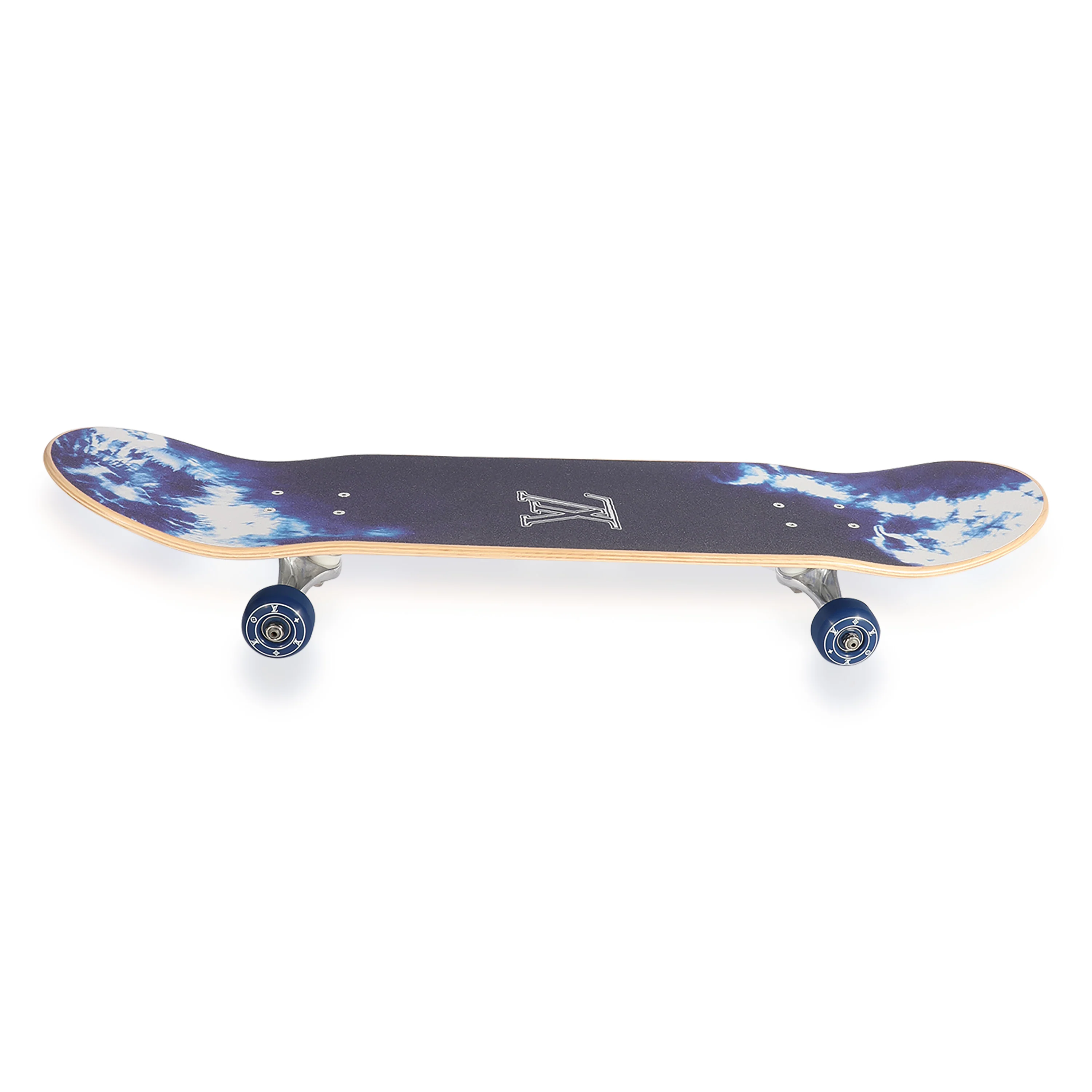 Blue Monogram Bandana Tie Dye Skateboard - Image 3