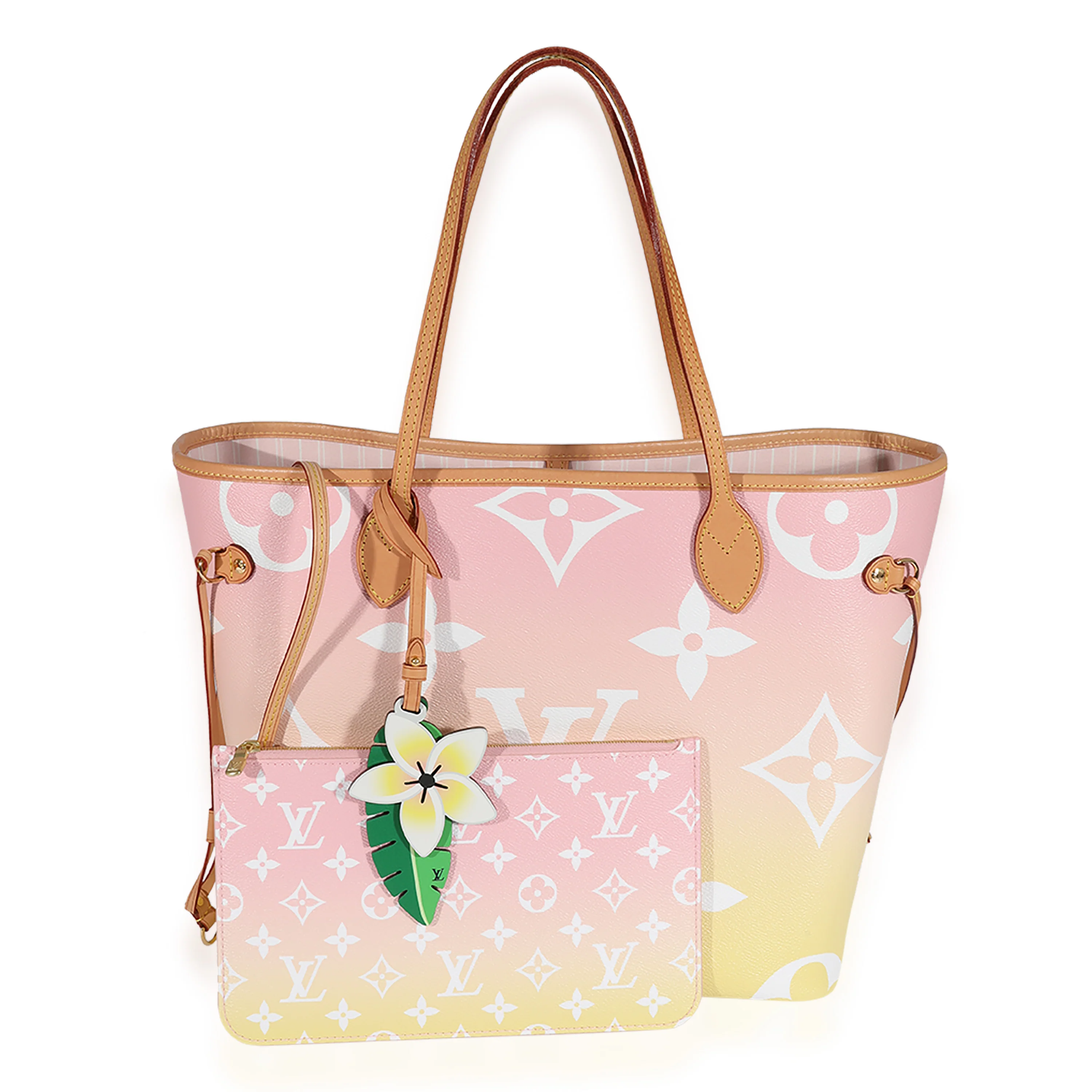 Louis Vuitton Pink & Yellow Monogram Giant By The Pool Neverfull MM - Image 4