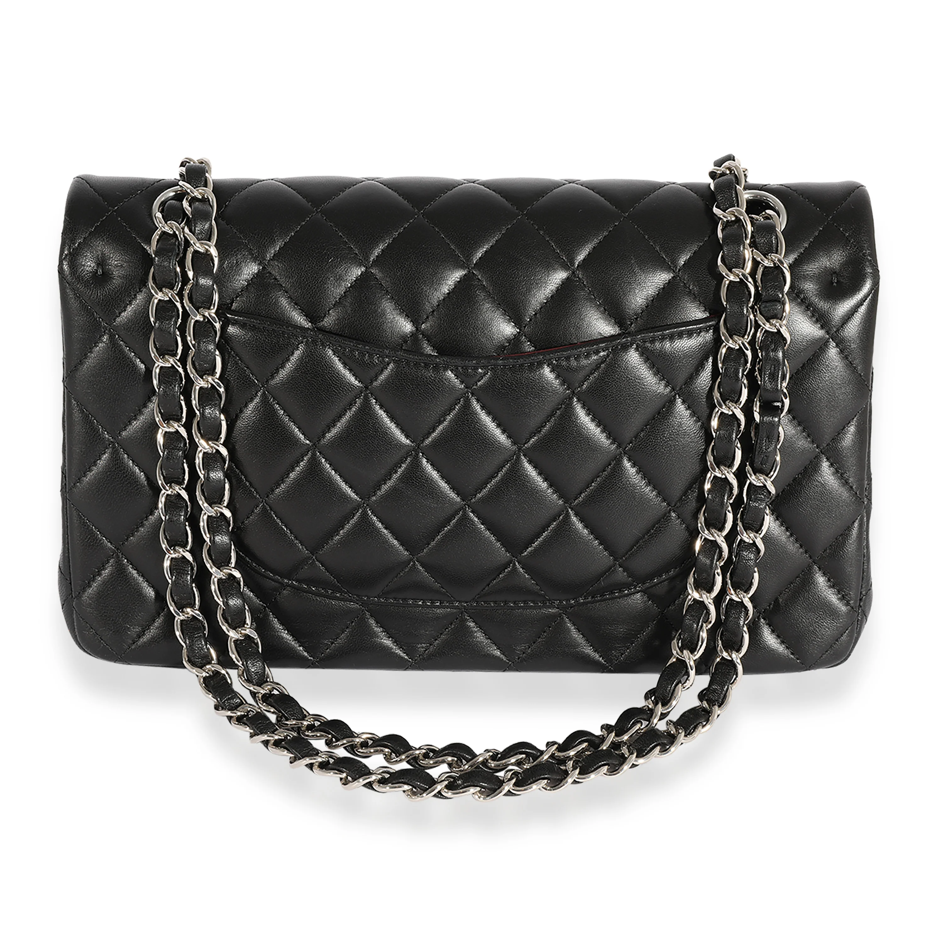 Chanel Black Quilted Lambskin Medium Classic Double Flap Bag - Image 3