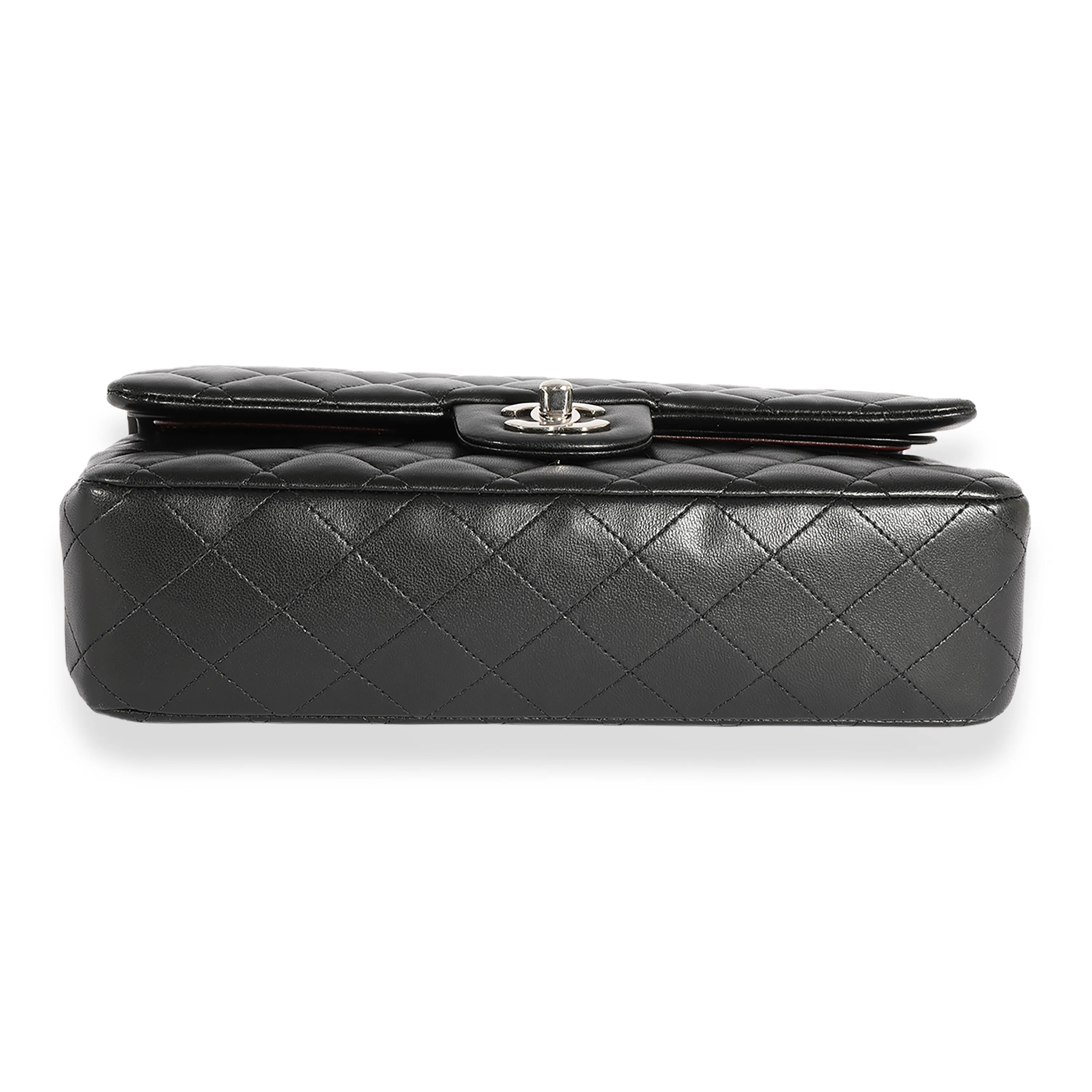 Chanel Black Quilted Lambskin Medium Classic Double Flap Bag - Image 5