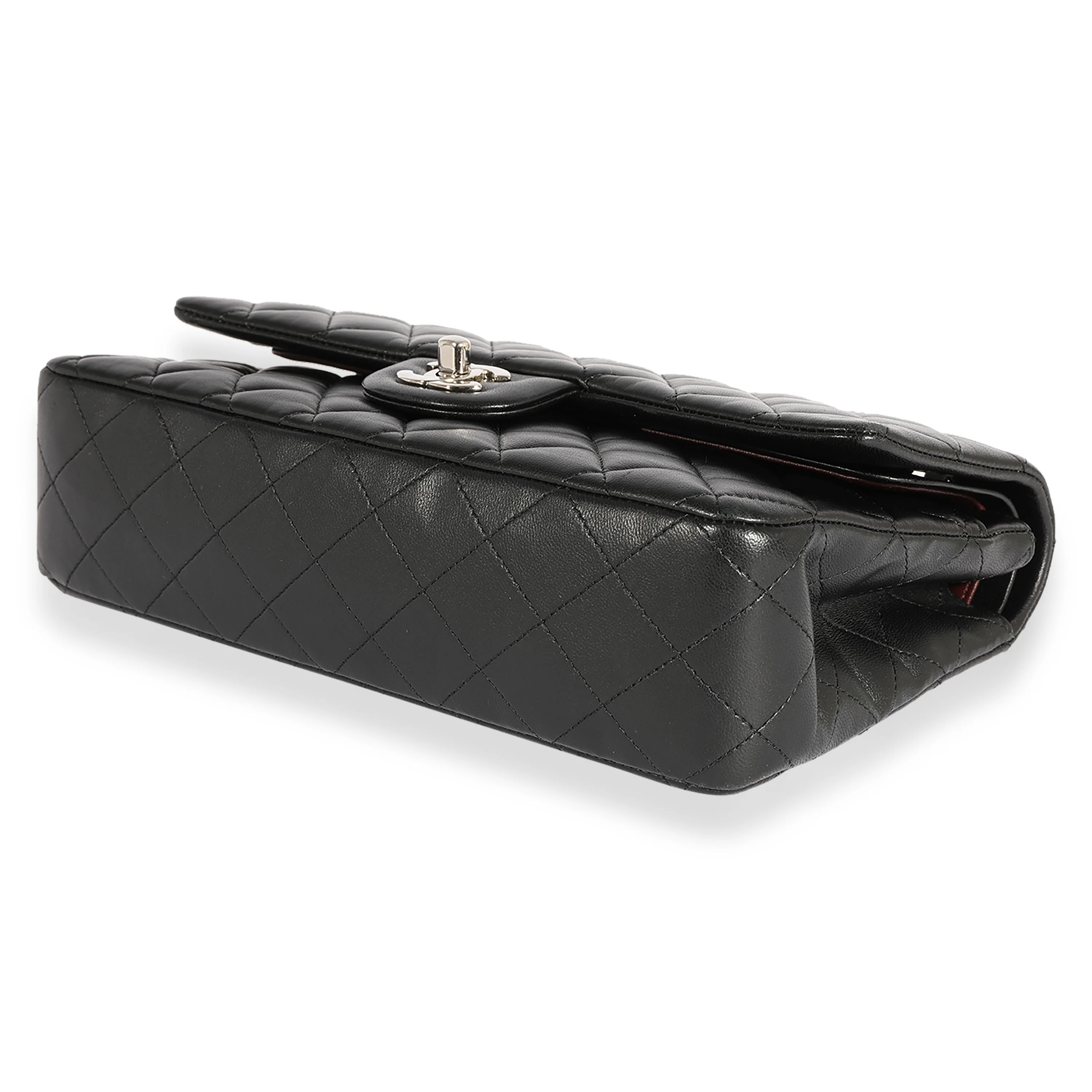 Chanel Black Quilted Lambskin Medium Classic Double Flap Bag - Image 7