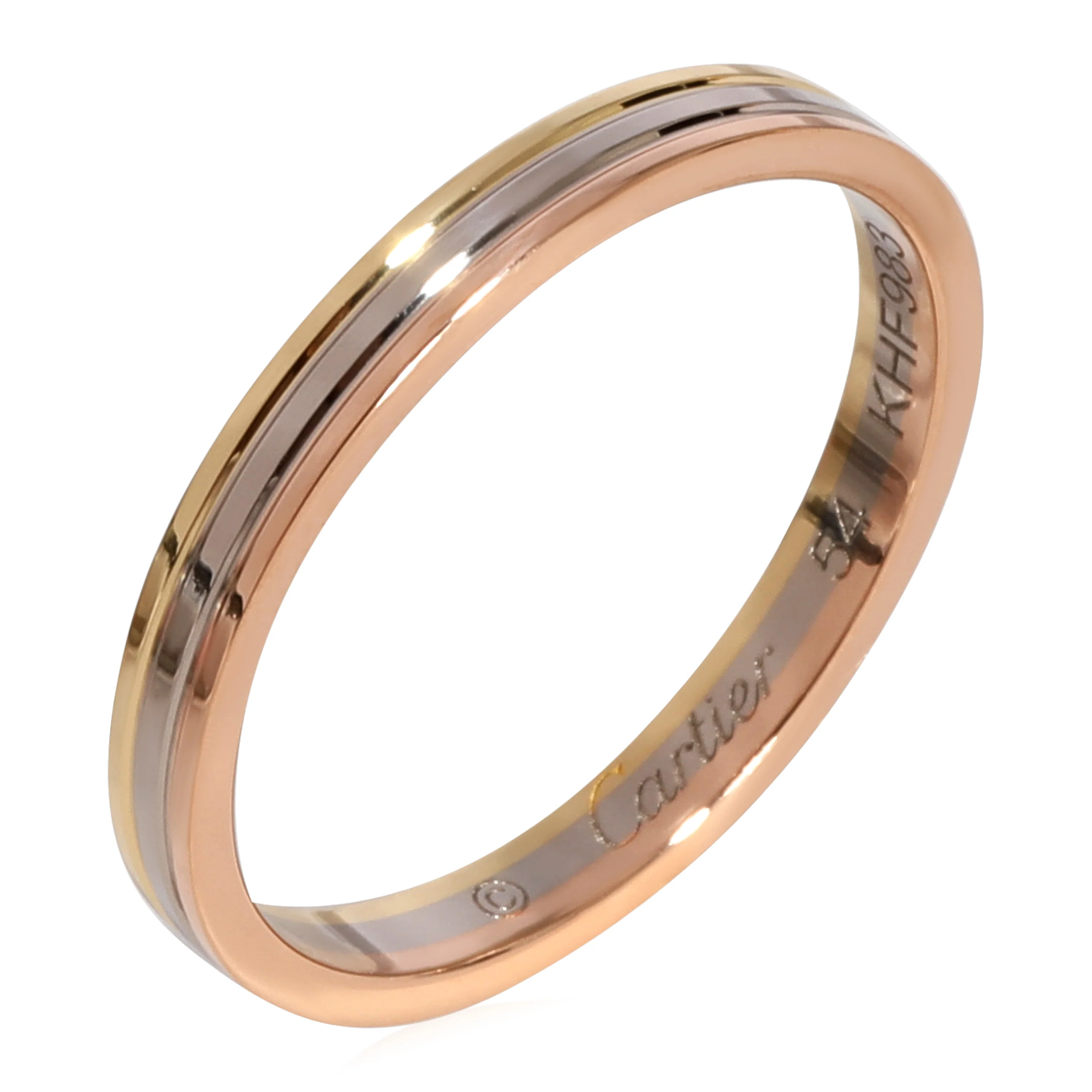 Cartier VendĂ´me Louis Cartier Wedding Band in 18K 3 Tone Gold - Image 4