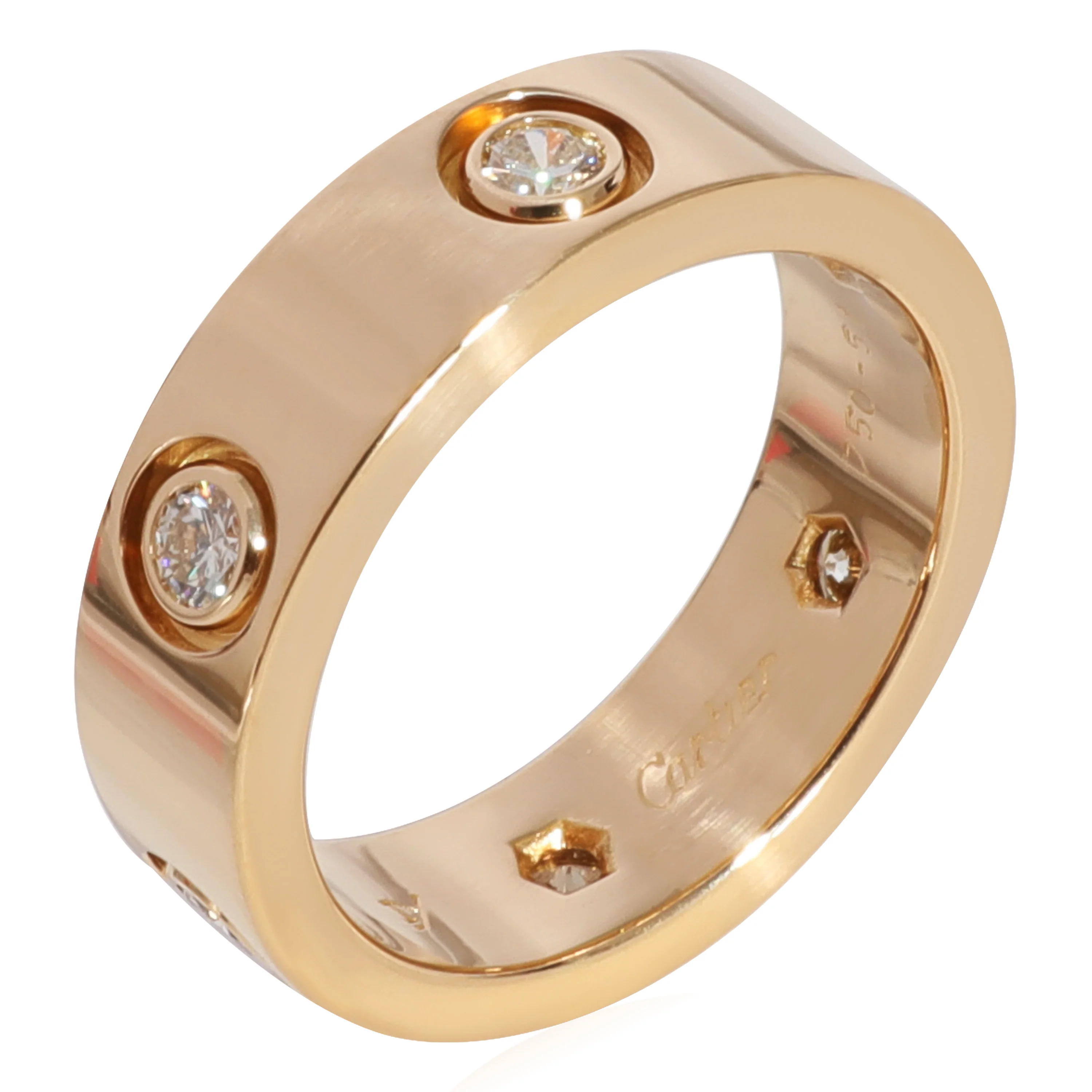 Cartier Love Diamond Ring in 18k Yellow Gold 0.46 CTW - Image 3