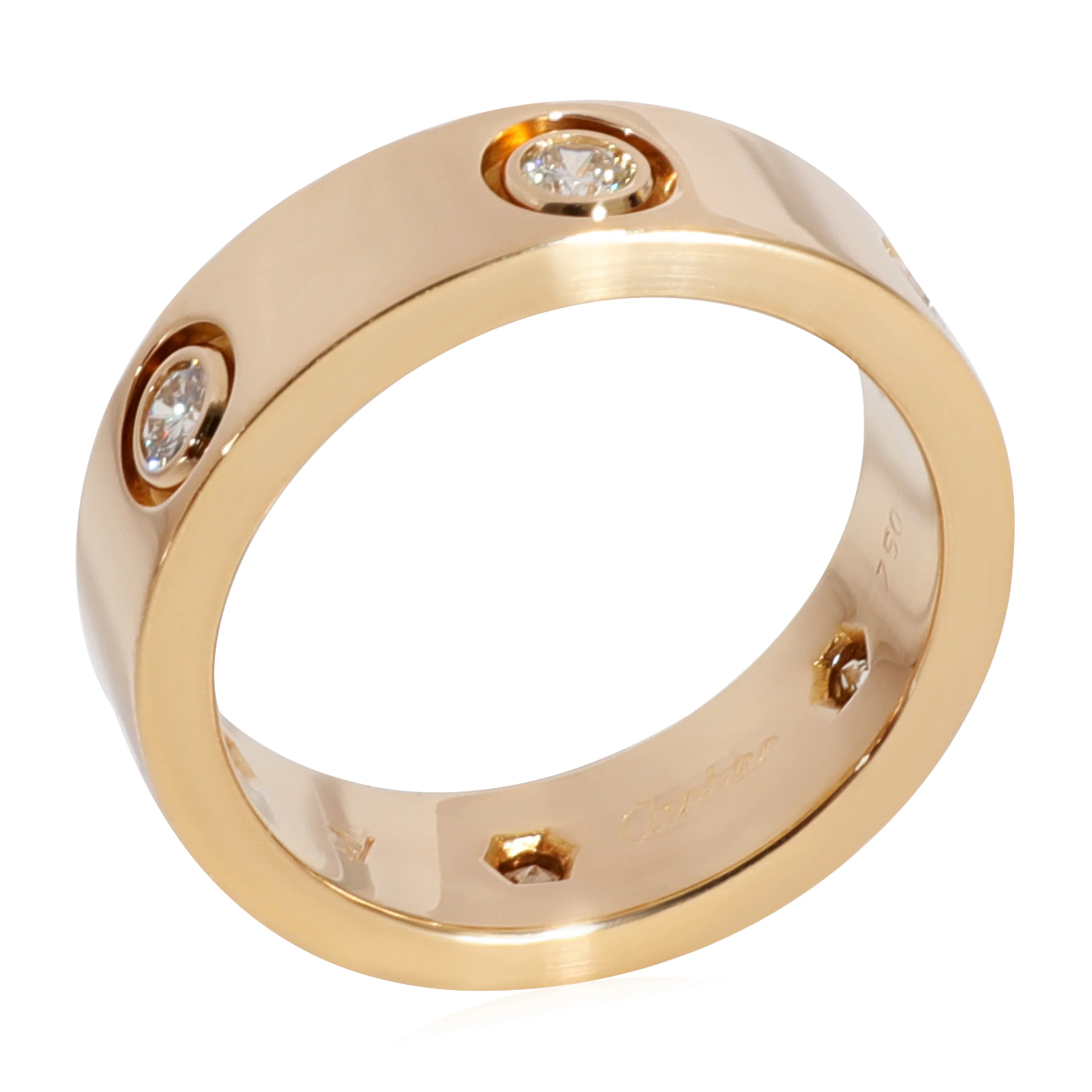 Cartier Love Diamond Ring in 18k Yellow Gold 0.46 CTW - Image 4