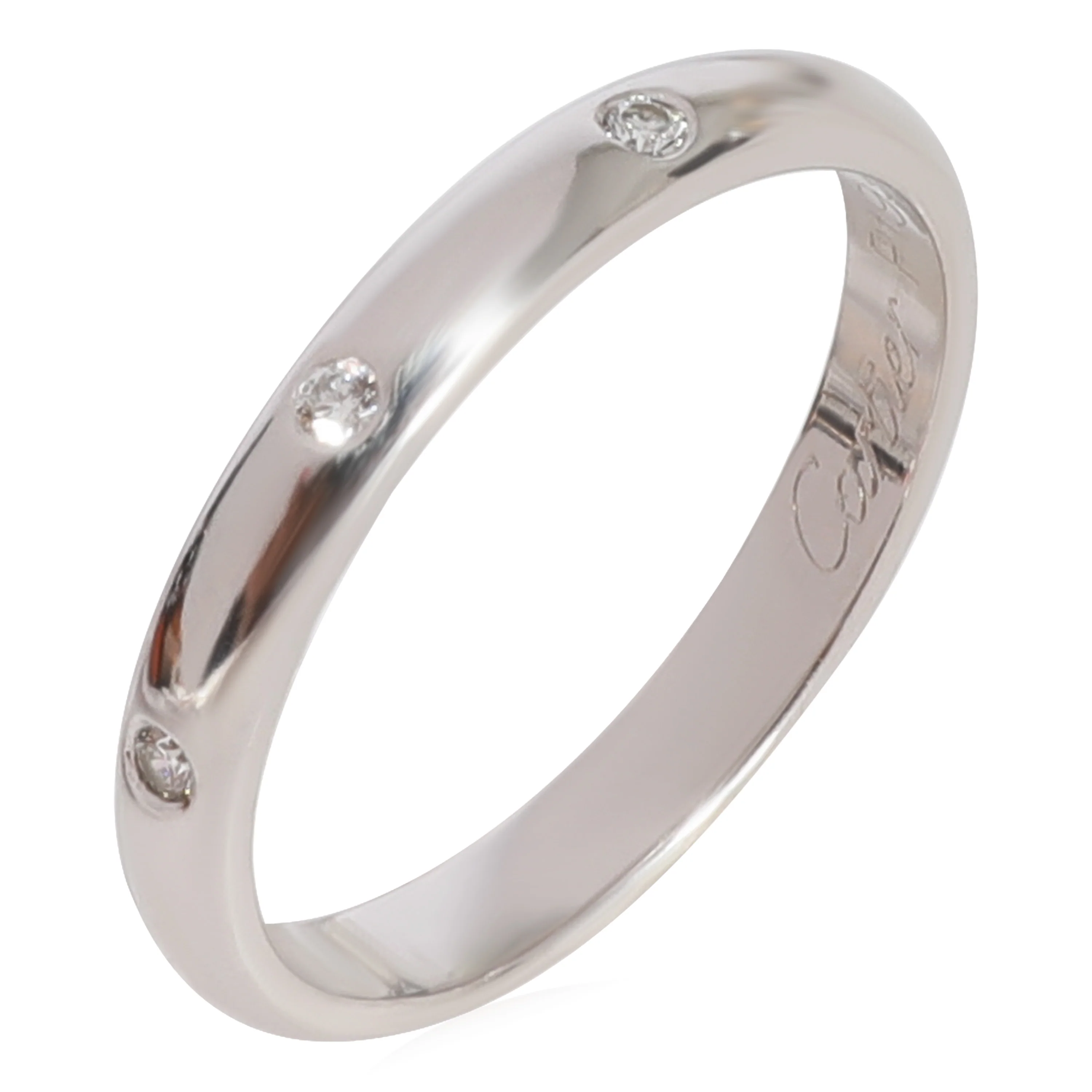 1895 3 Diamond Wedding Band in Platinum 0.03 CTW - Image 5